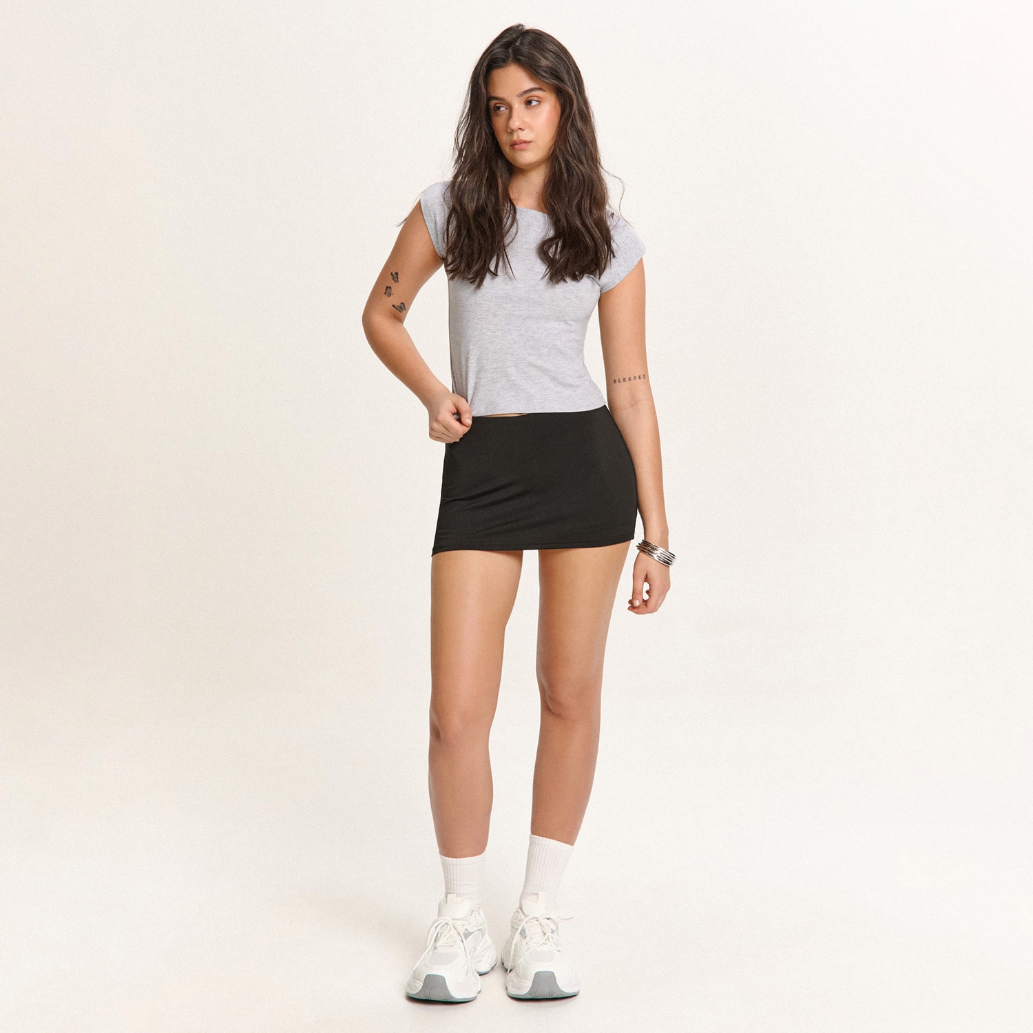 Cropp - LADIES` SKORTS - черeн