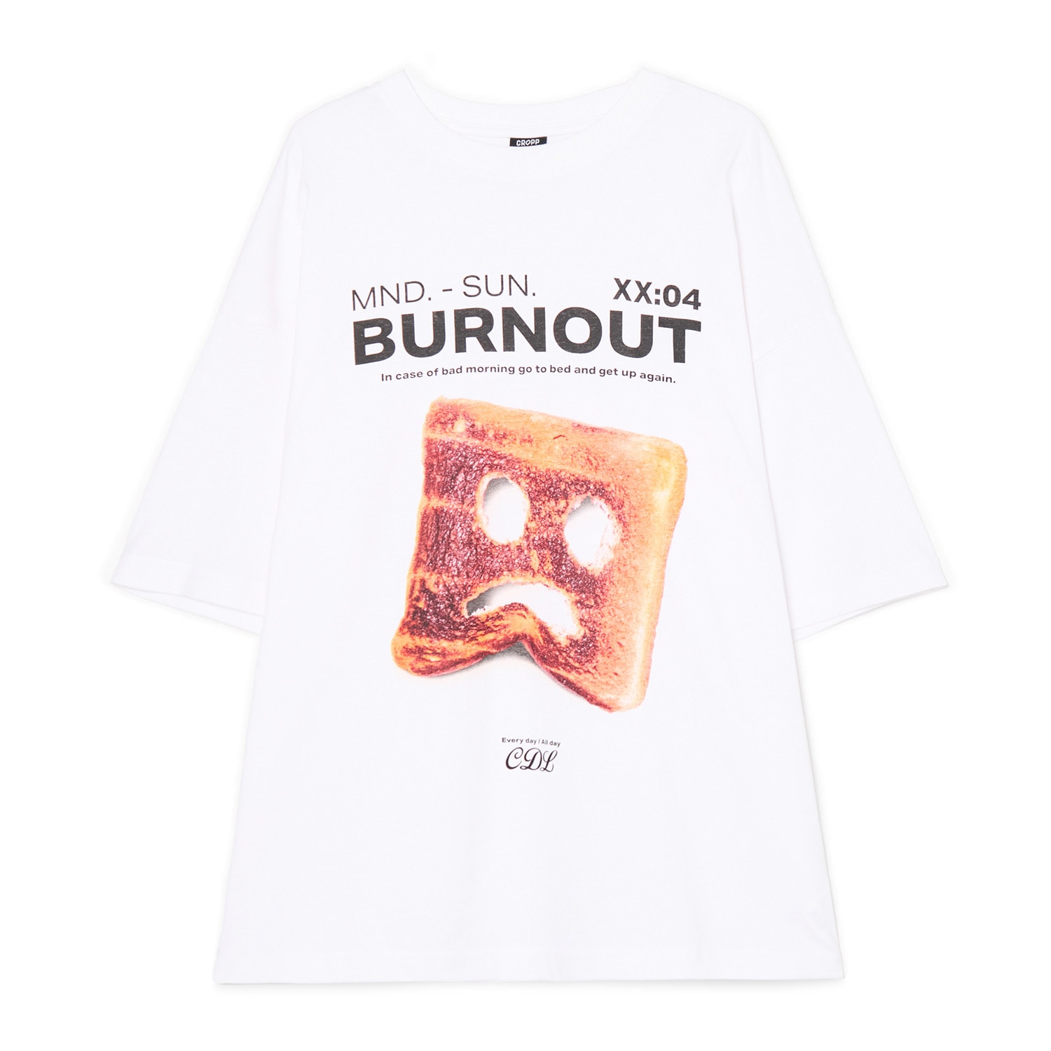 Cropp - Бяла тениска с принт - бял