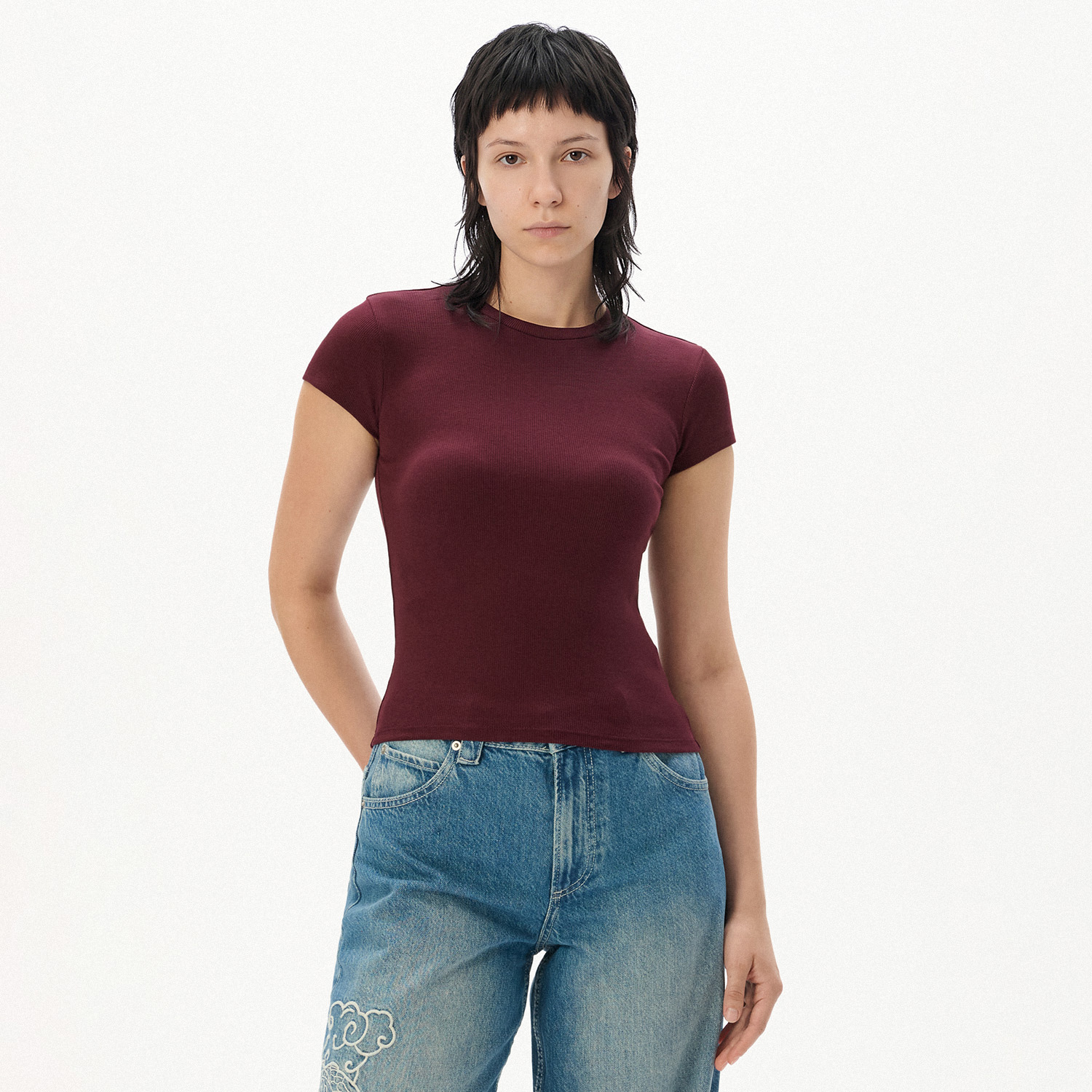 Cropp - LADIES` T-SHIRT - кестеняв