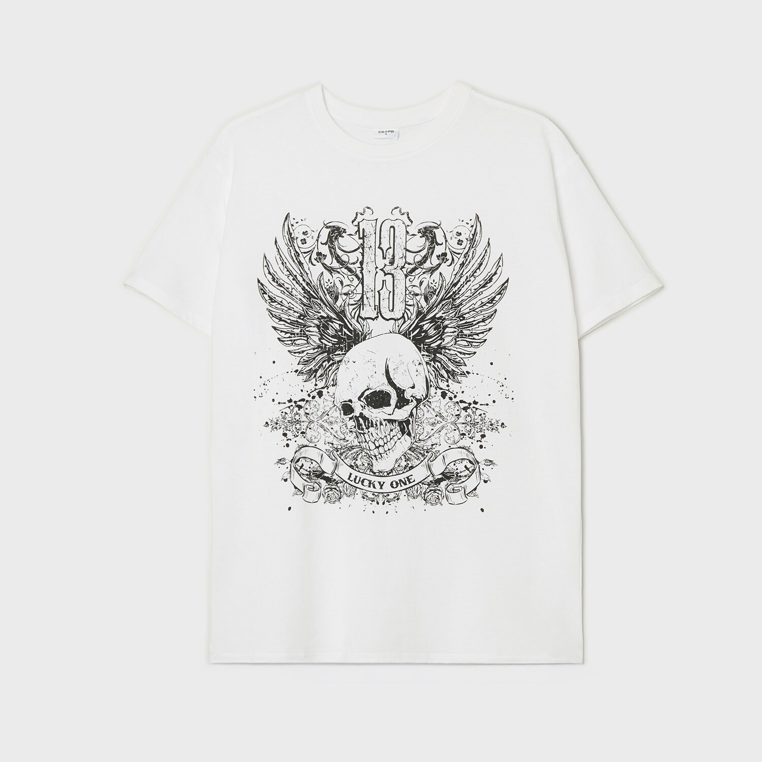 Cropp - Oversize тениска с принт - бял