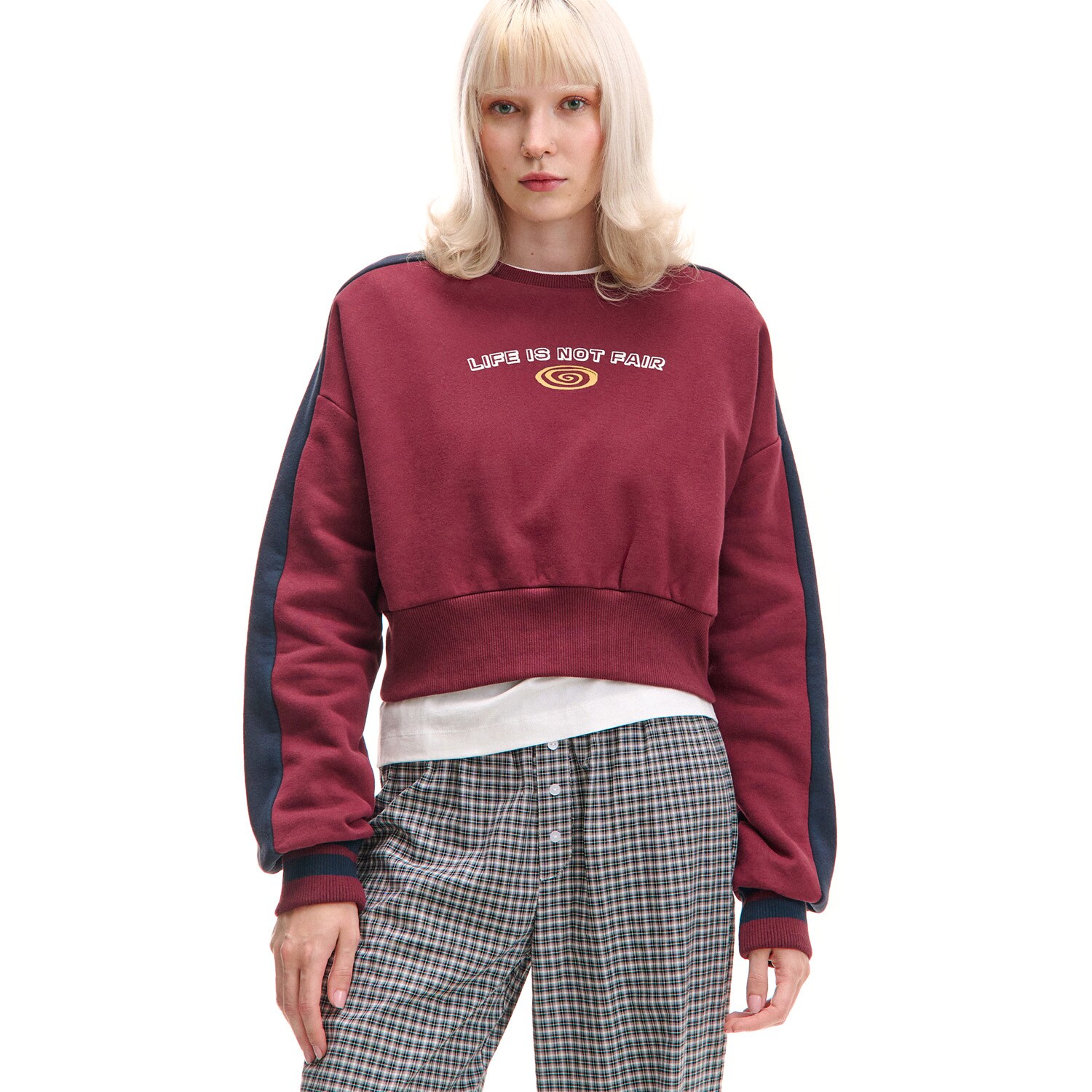 Cropp - Къс суитшърт - кестеняв