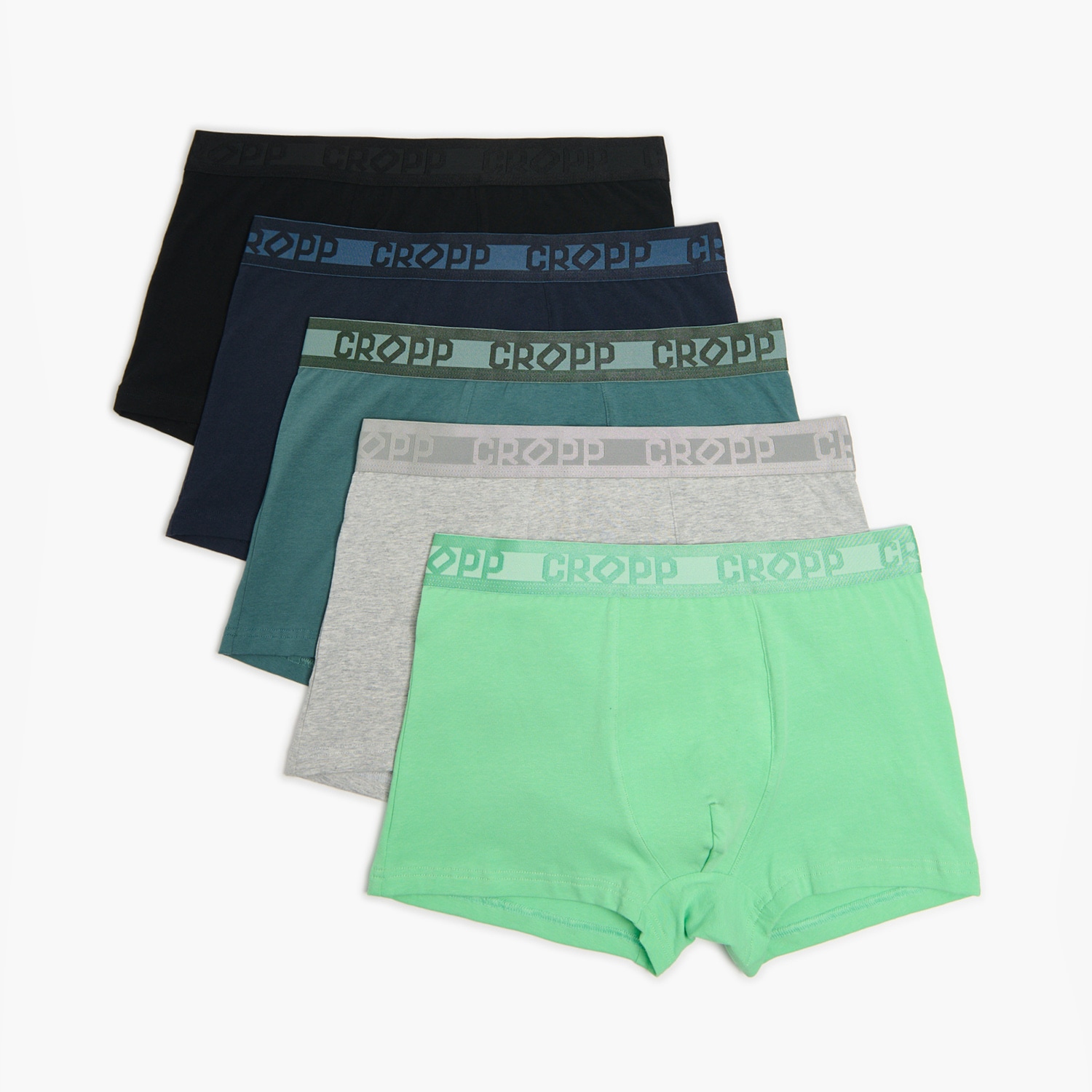 Cropp - 5 броя боксерки basic - зeлeн