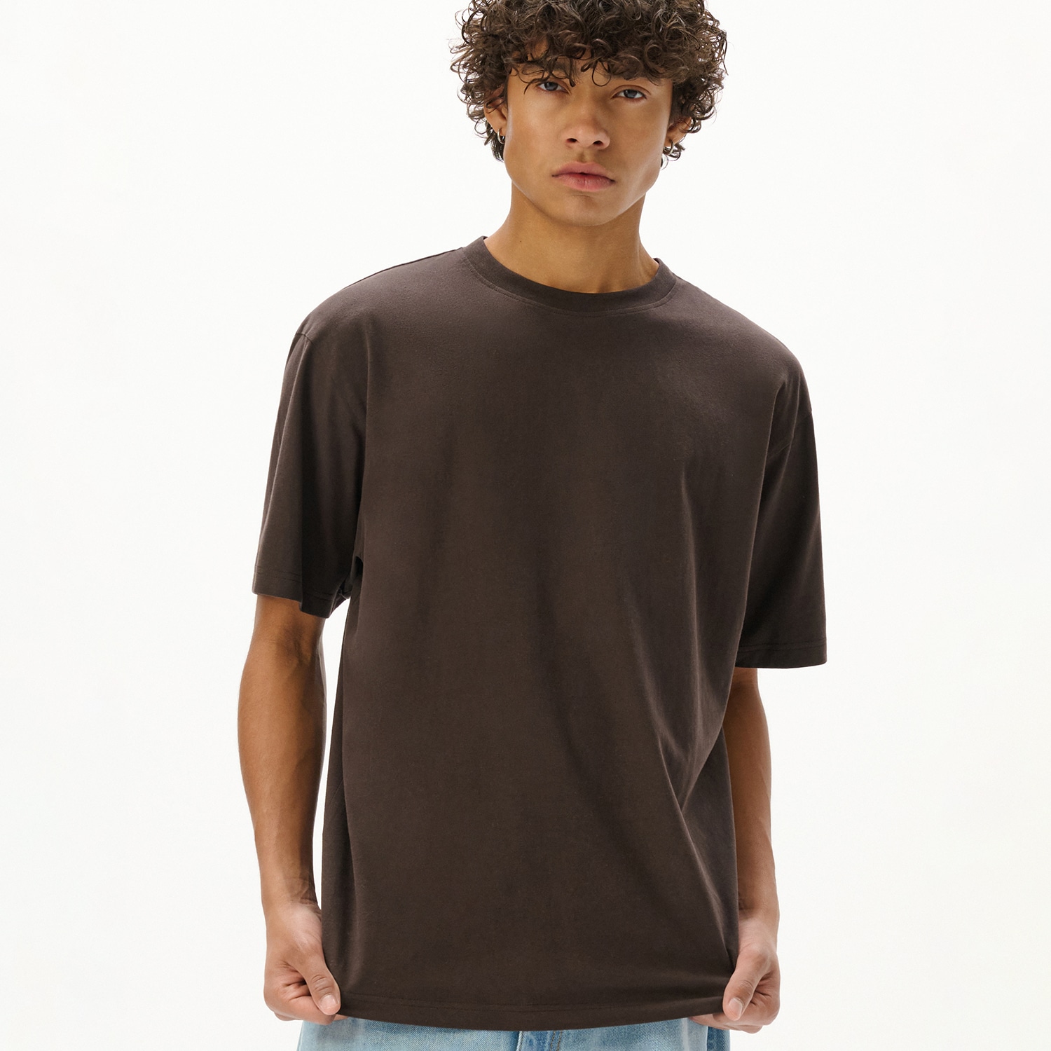 Cropp - MEN`S T-SHIRT - тъмнокафяво