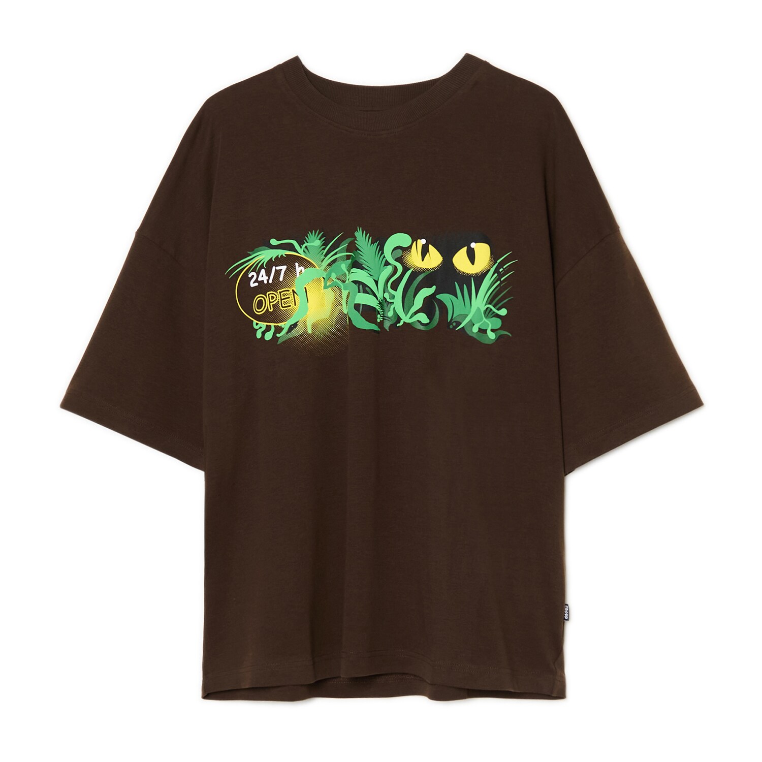 Cropp - Тениска с принт - кaфяв