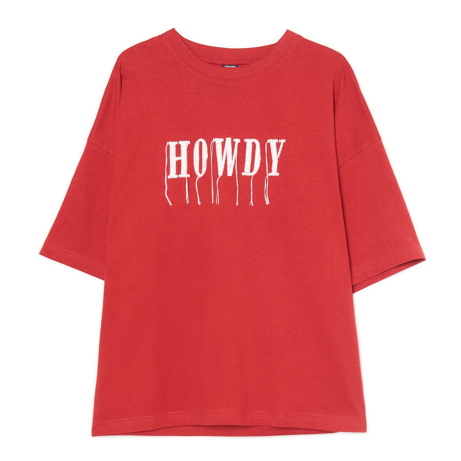 Cropp - Червена тениска - люто червено