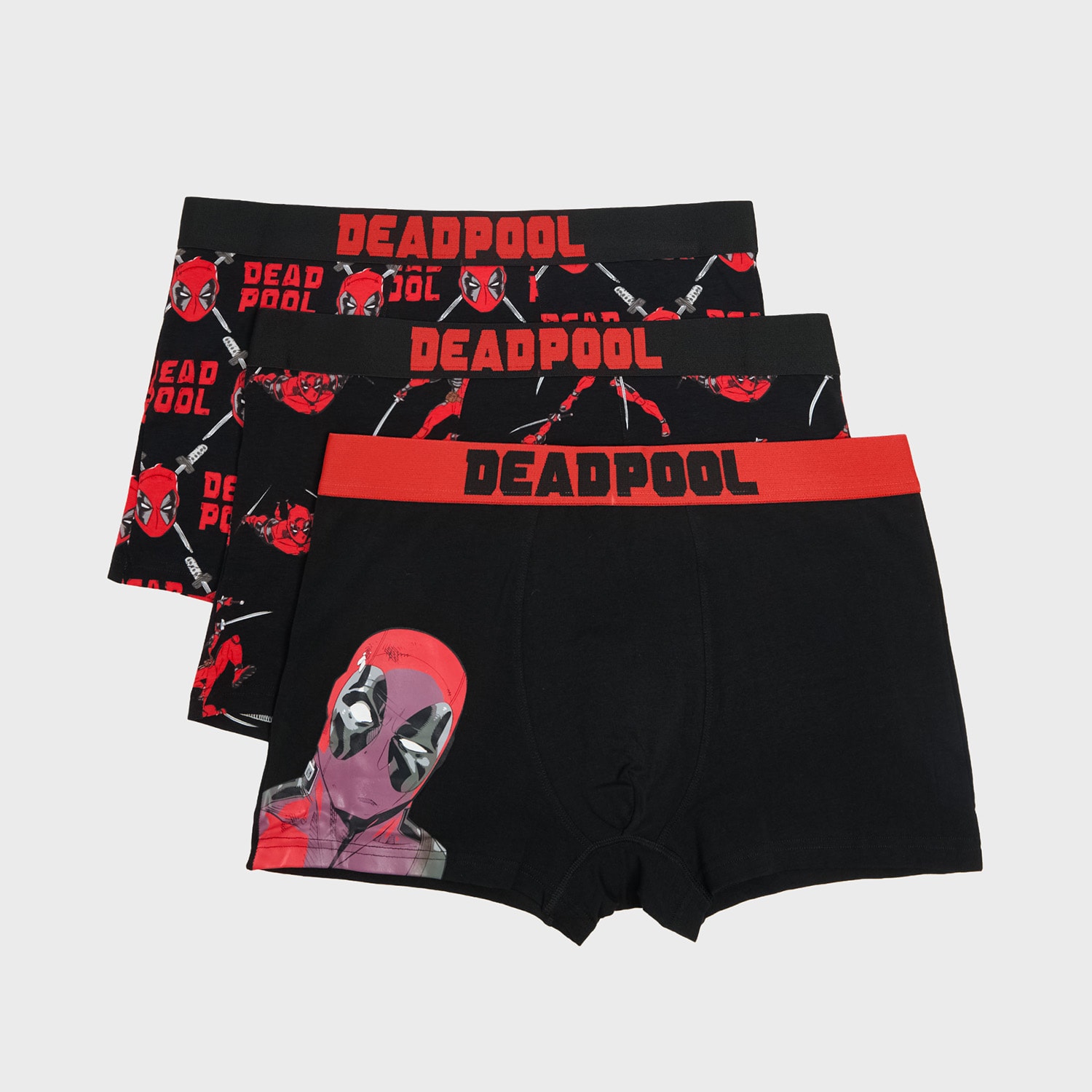 Cropp - 3 броя боксерки Deadpool - червeн