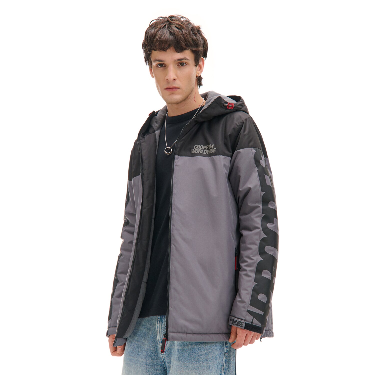 Cropp - Яке с качулка - тъмносиво