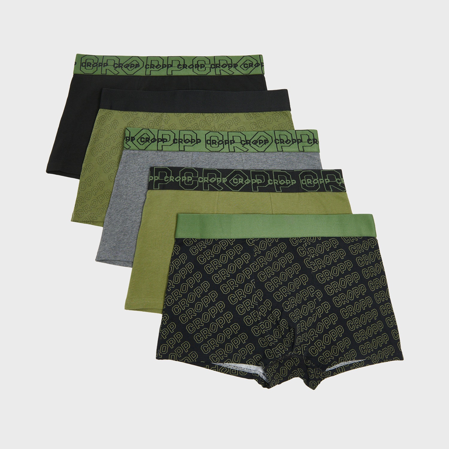 Cropp - 5 броя боксерки basic - маслинено