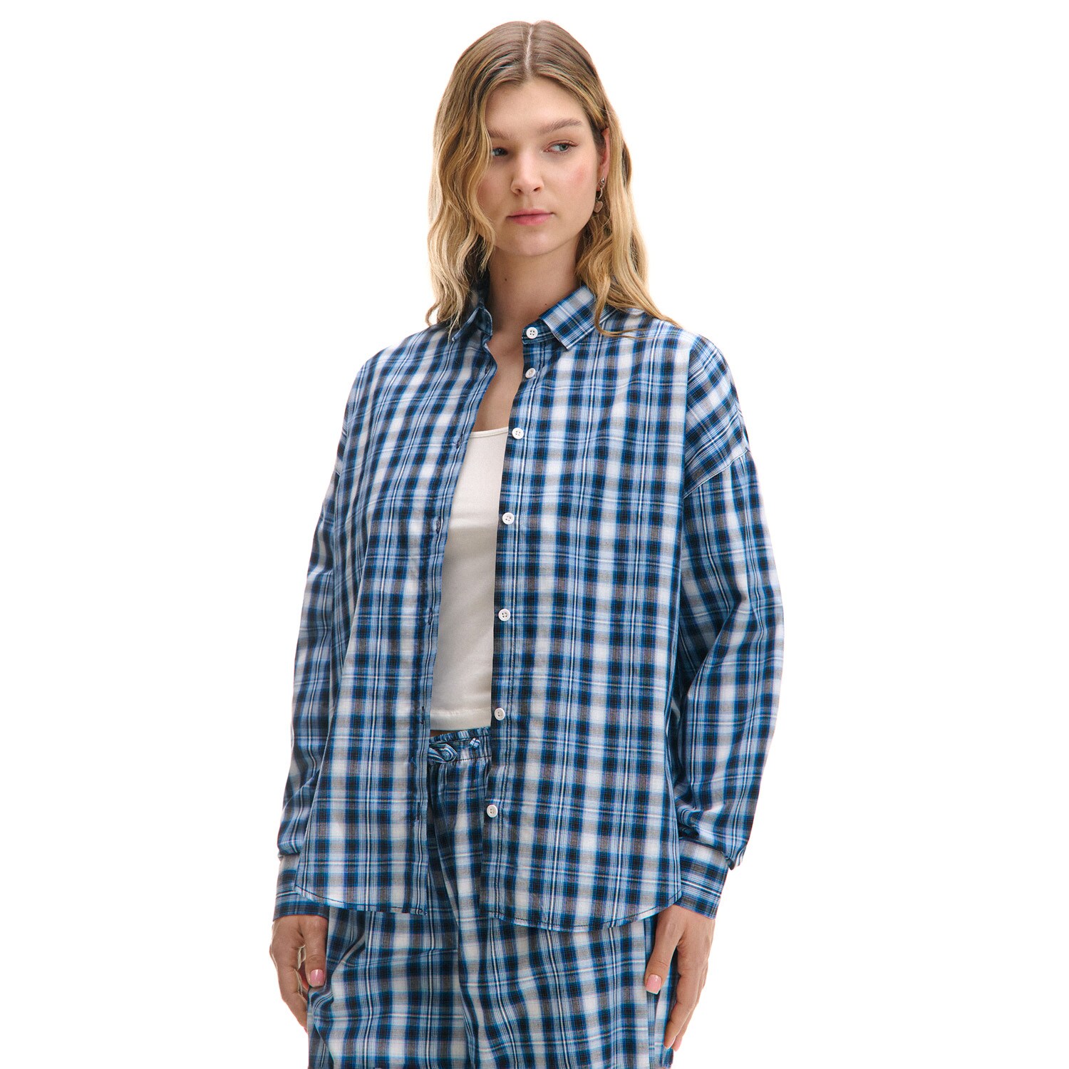 Cropp - Карирана риза - тъмносин