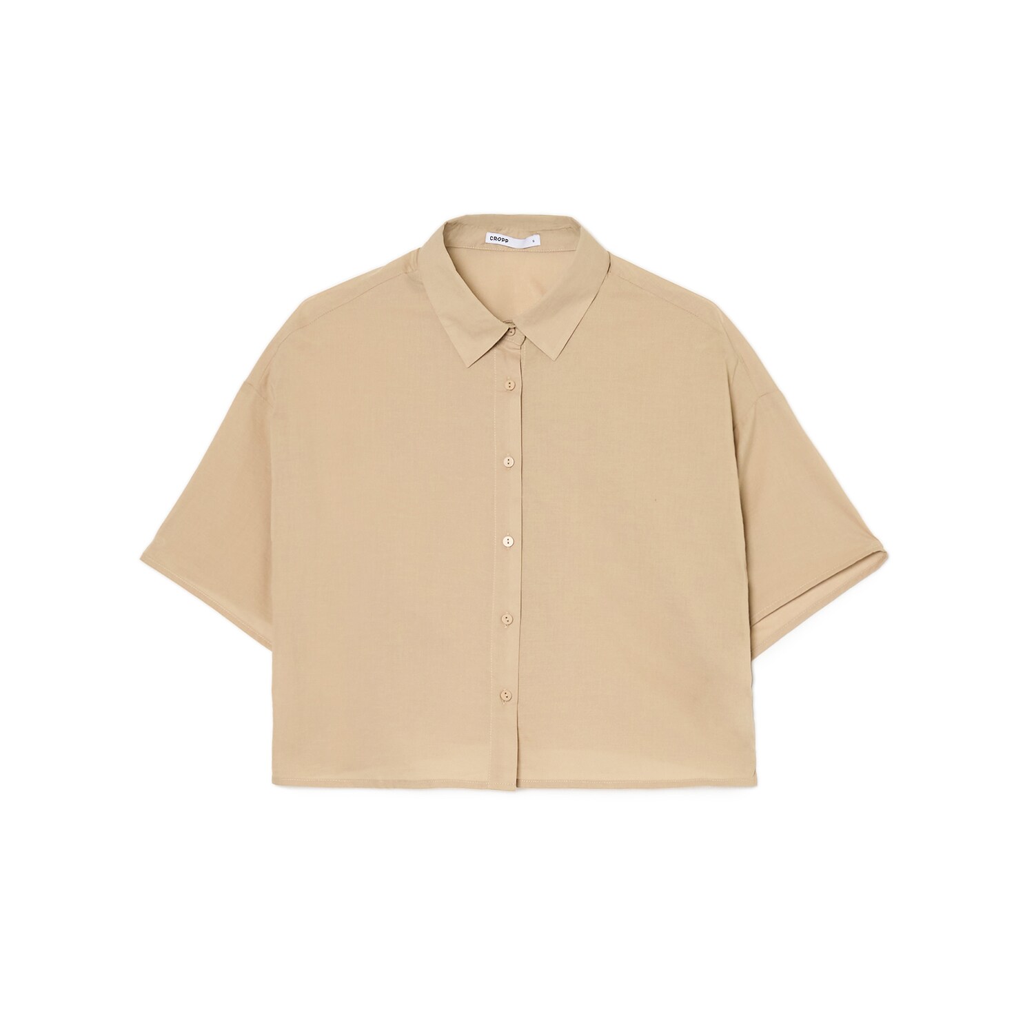 Cropp - Plain Oversized shirt - бежово