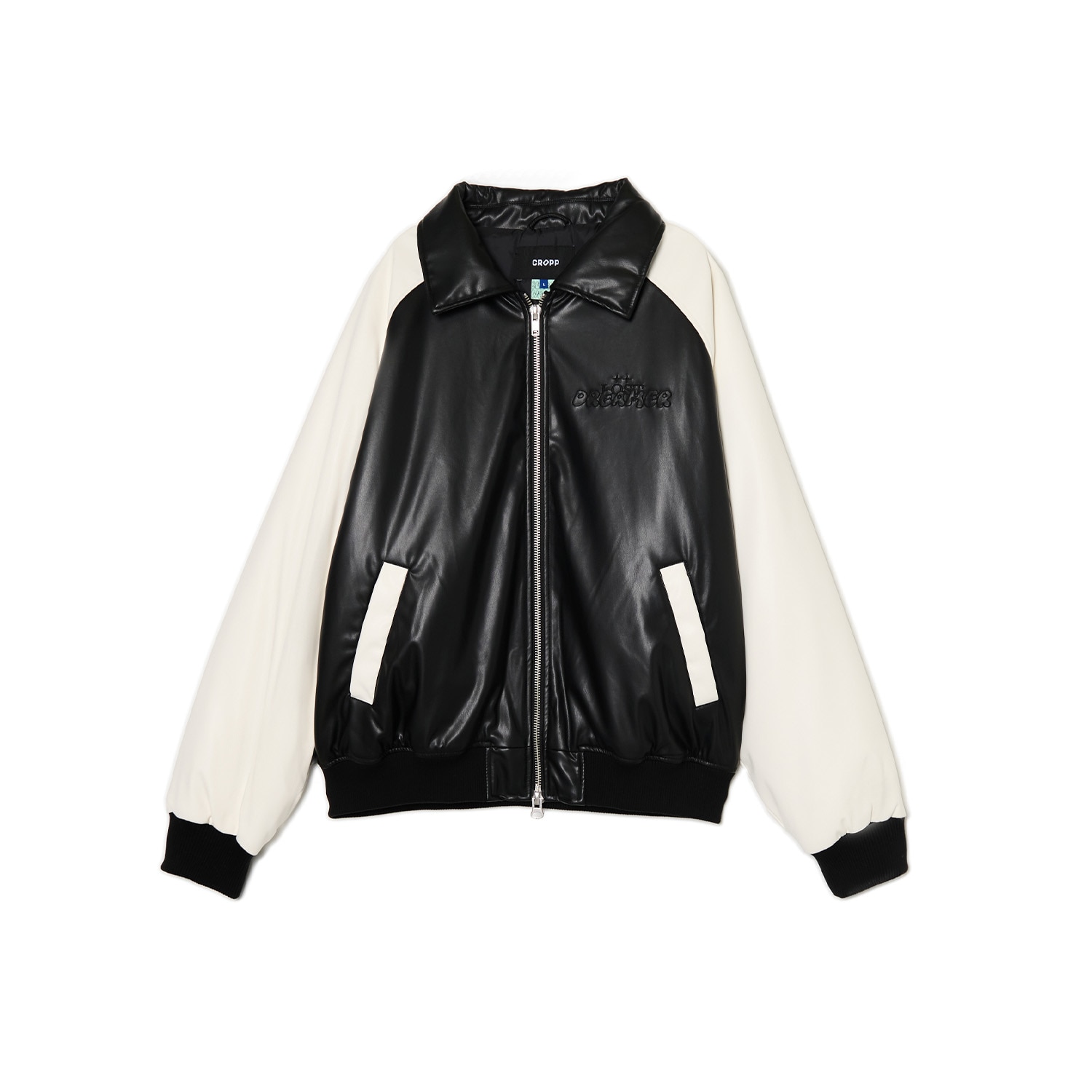 Cropp - Faux leather jacket - черeн