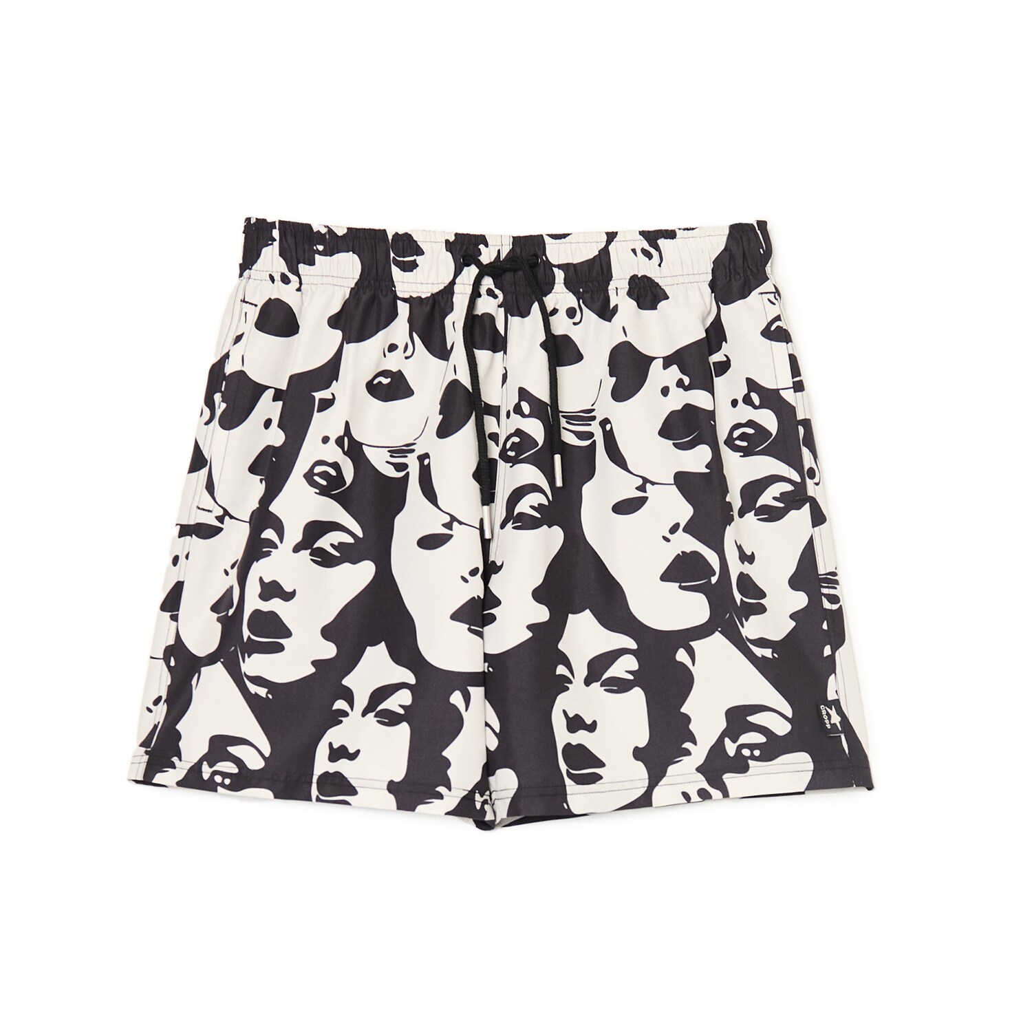 Cropp - Шорти за плуване с щампа - черeн