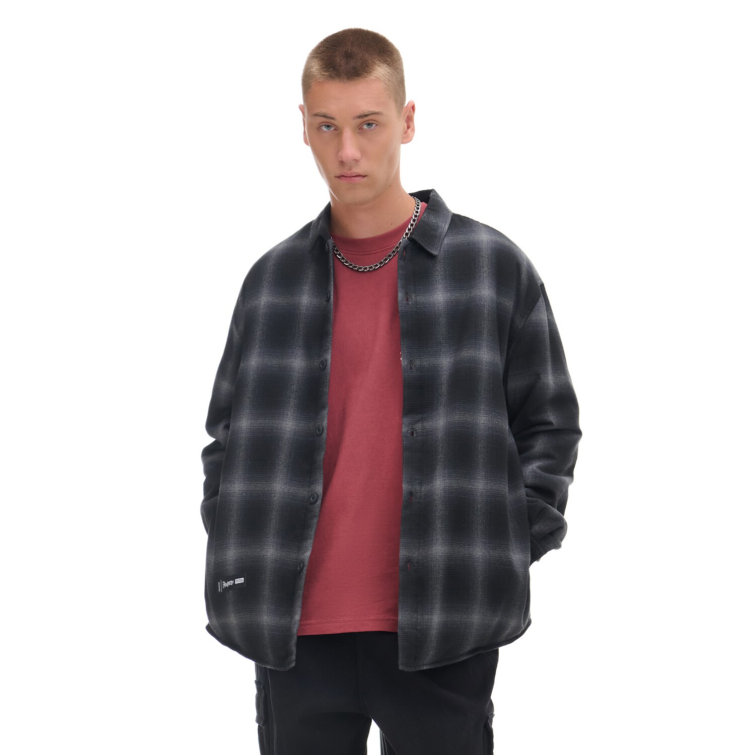 Cropp - Карирана риза - черeн