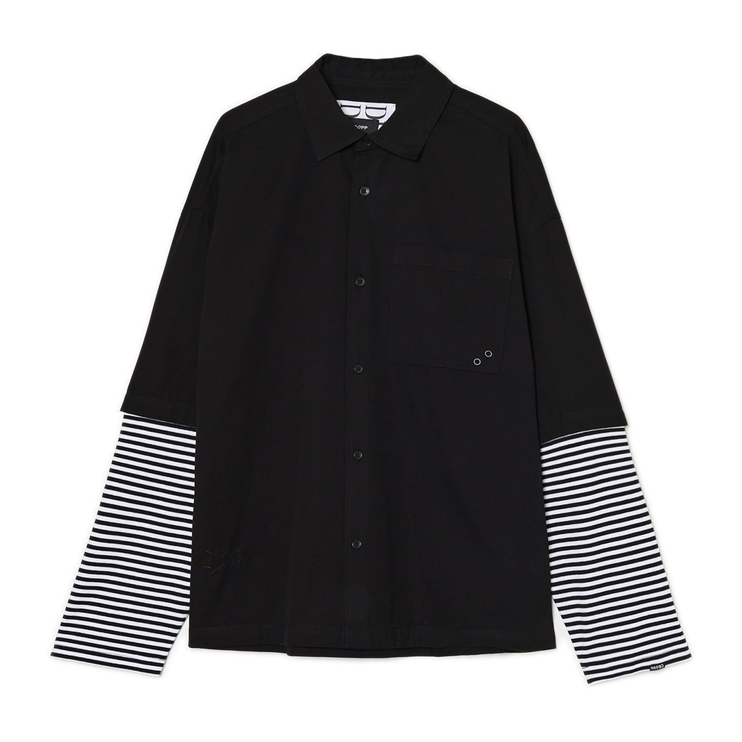 Cropp - Риза с принт - черeн