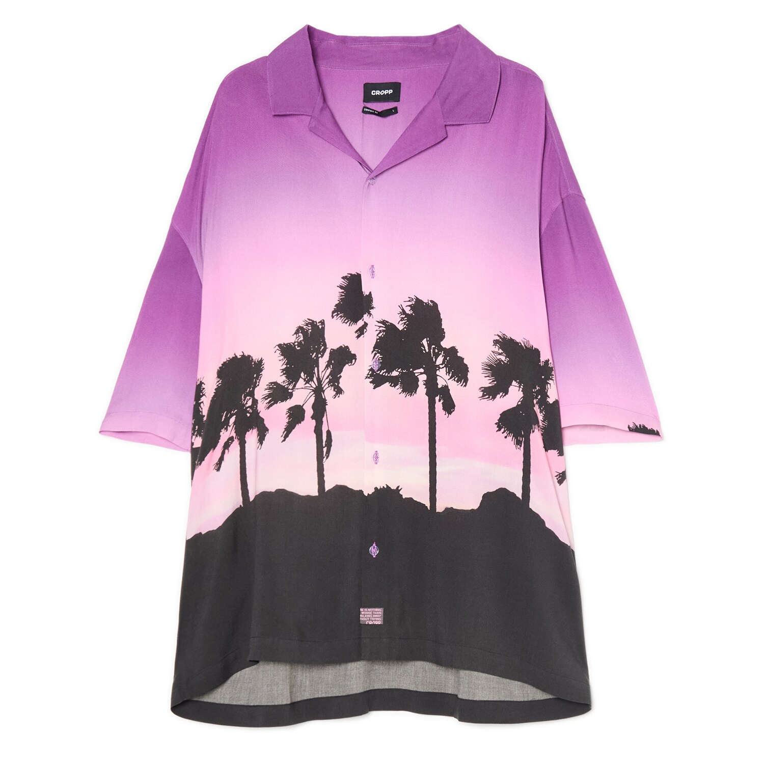 Cropp - Риза с цялостен принт - лилав