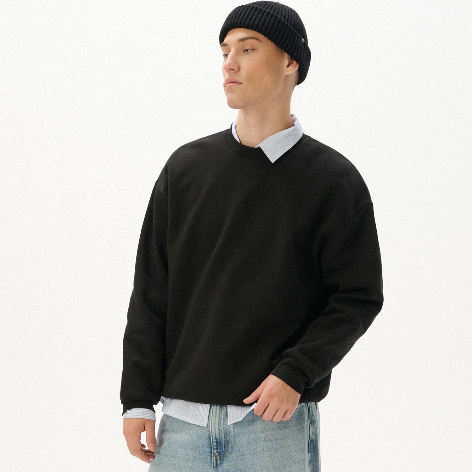 Cropp - Суитшър basic - черeн