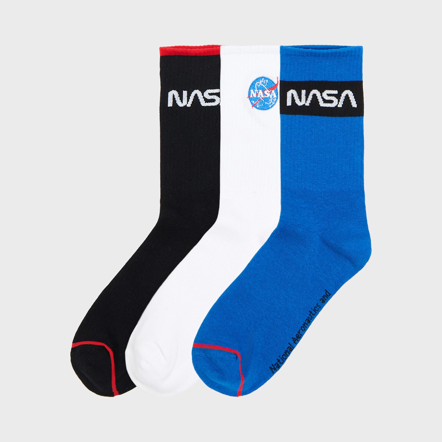 Cropp - Дълги чорапи 3 чифта NASA - cин
