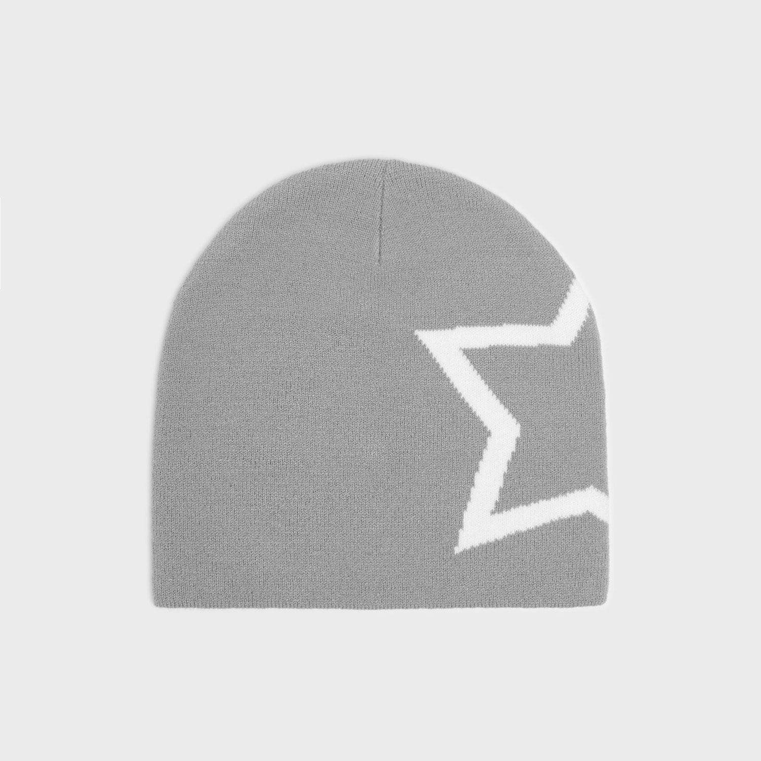 Cropp - Шапка beanie с апликация - Светло сиво
