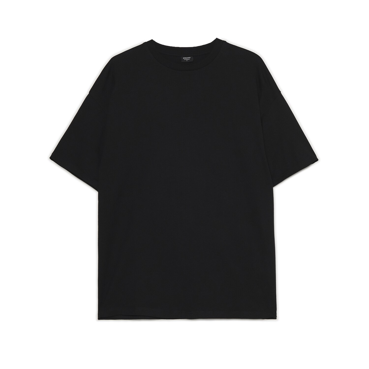 Cropp - Изчистена oversize тениска - черeн