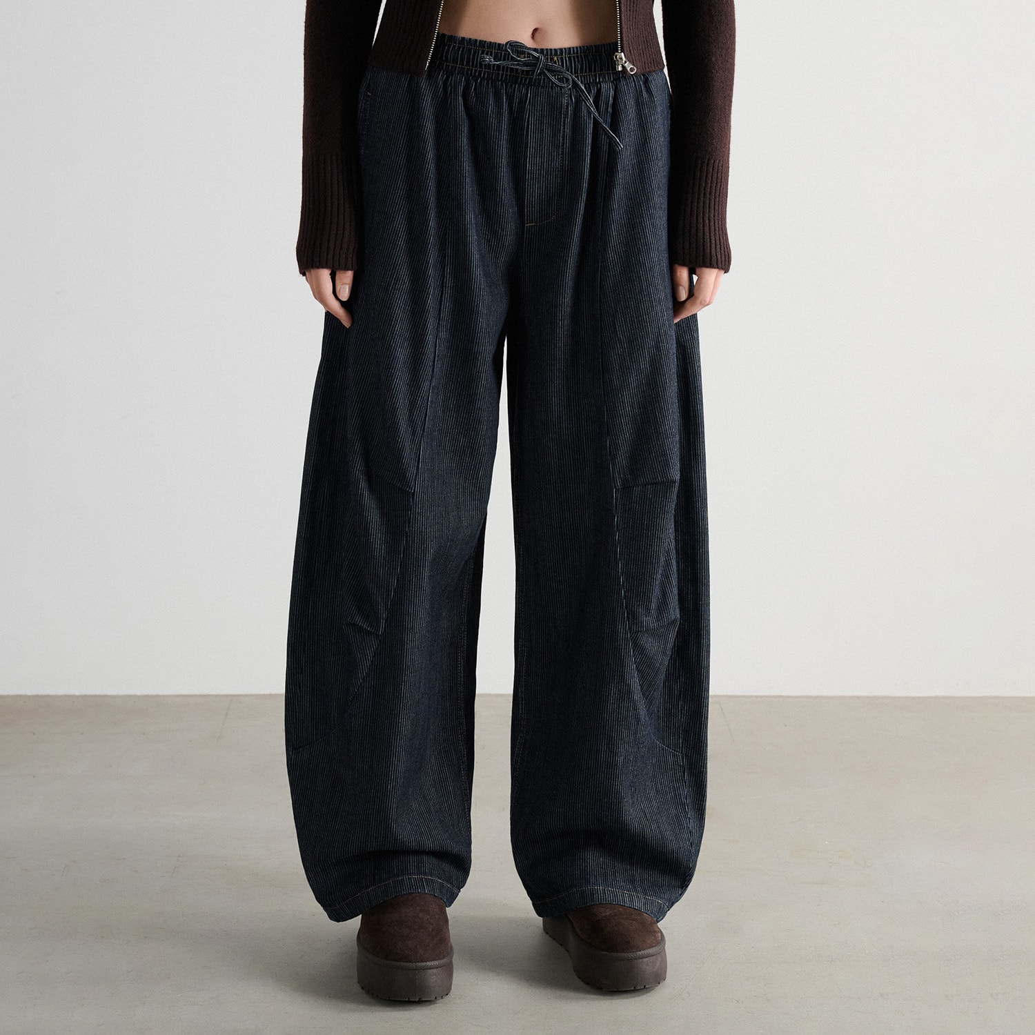 Cropp - Baggy панталони - тъмносин