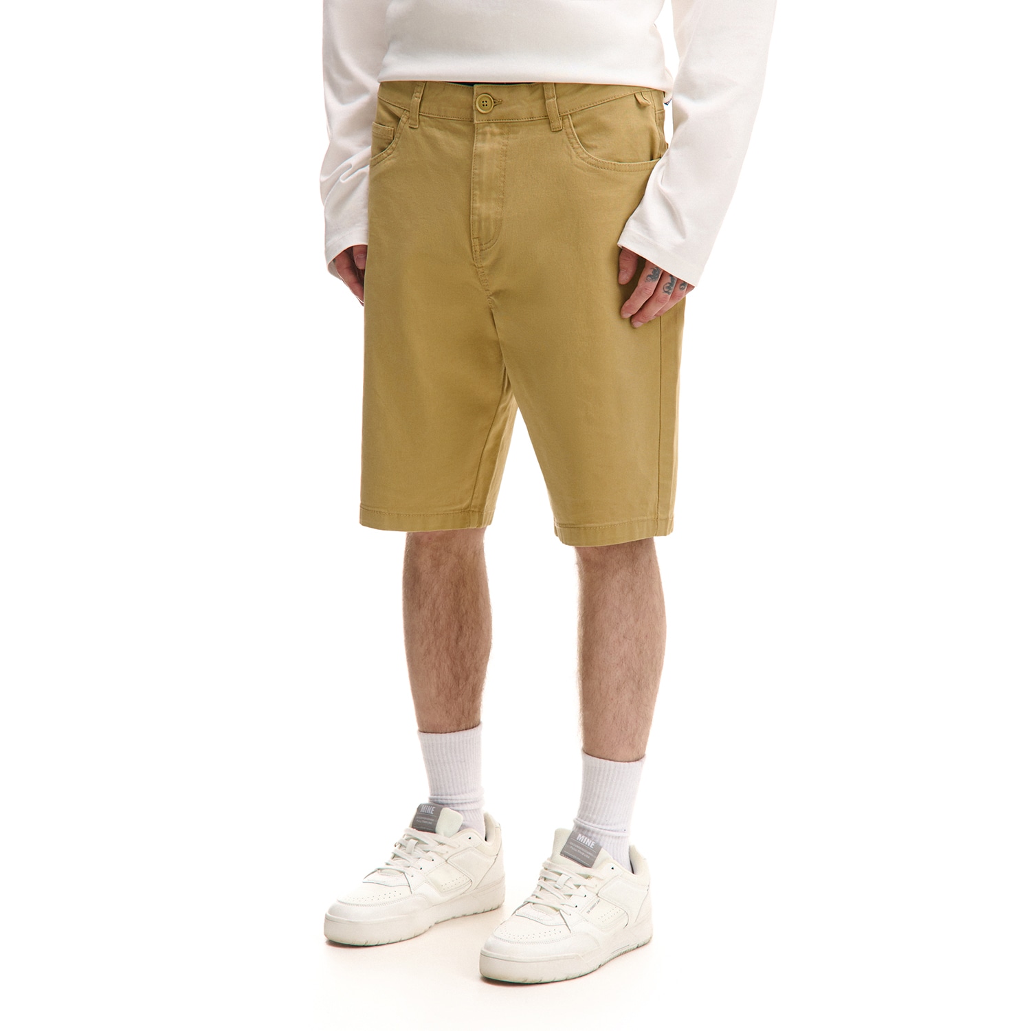 Cropp - Изчистени къси панталони - бежово