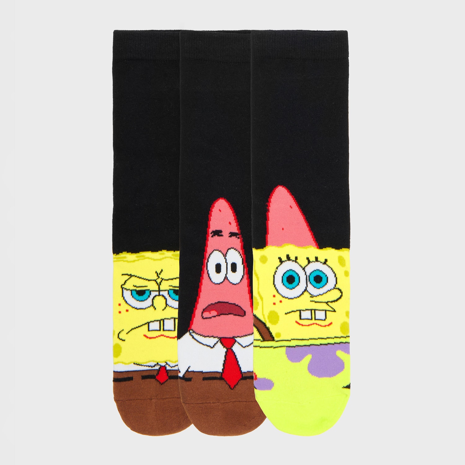 Cropp - 3 чифта чорапи SpongeBob SquarePants - черeн
