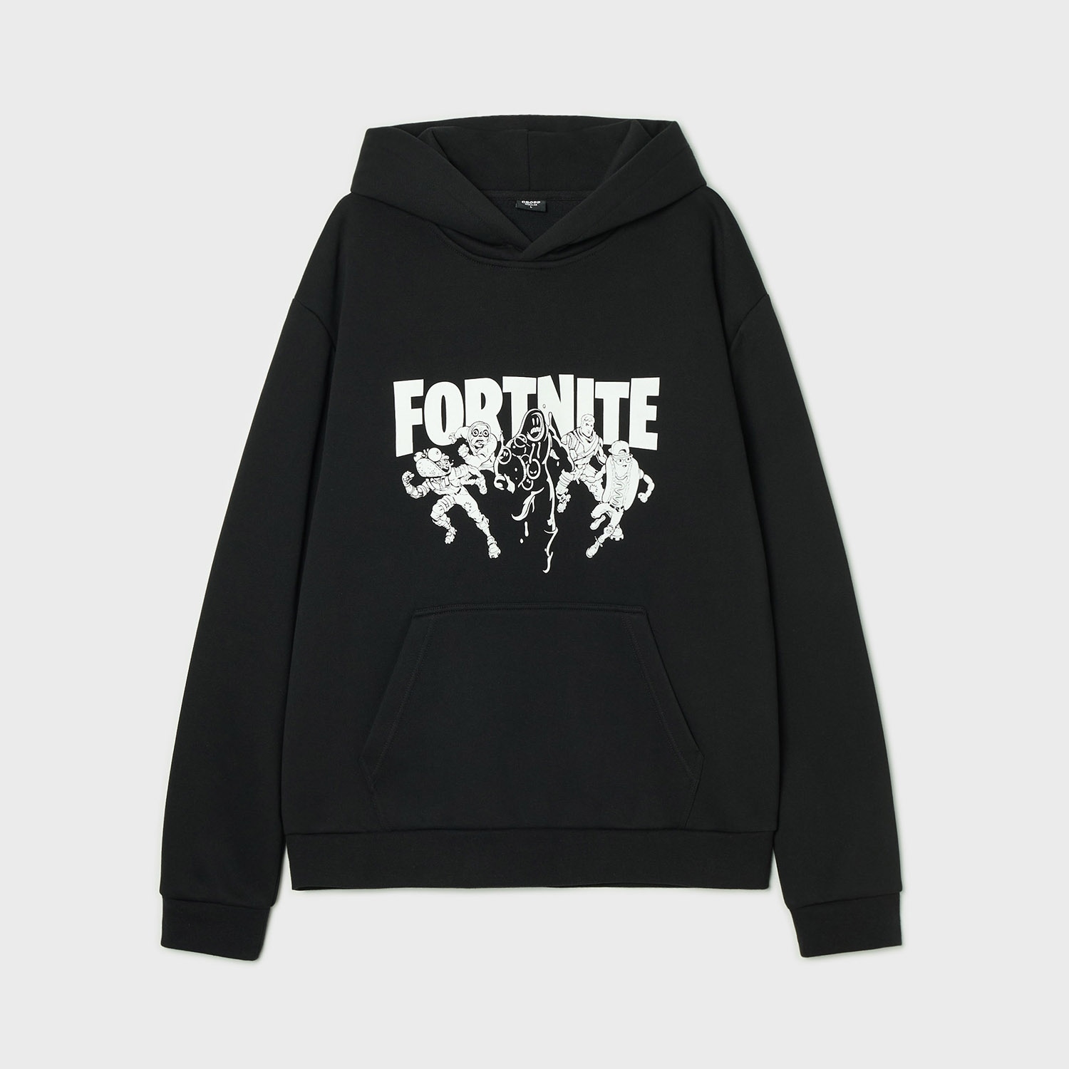 Cropp - Черен суитшърт с качулка и принт Fortnite - черeн