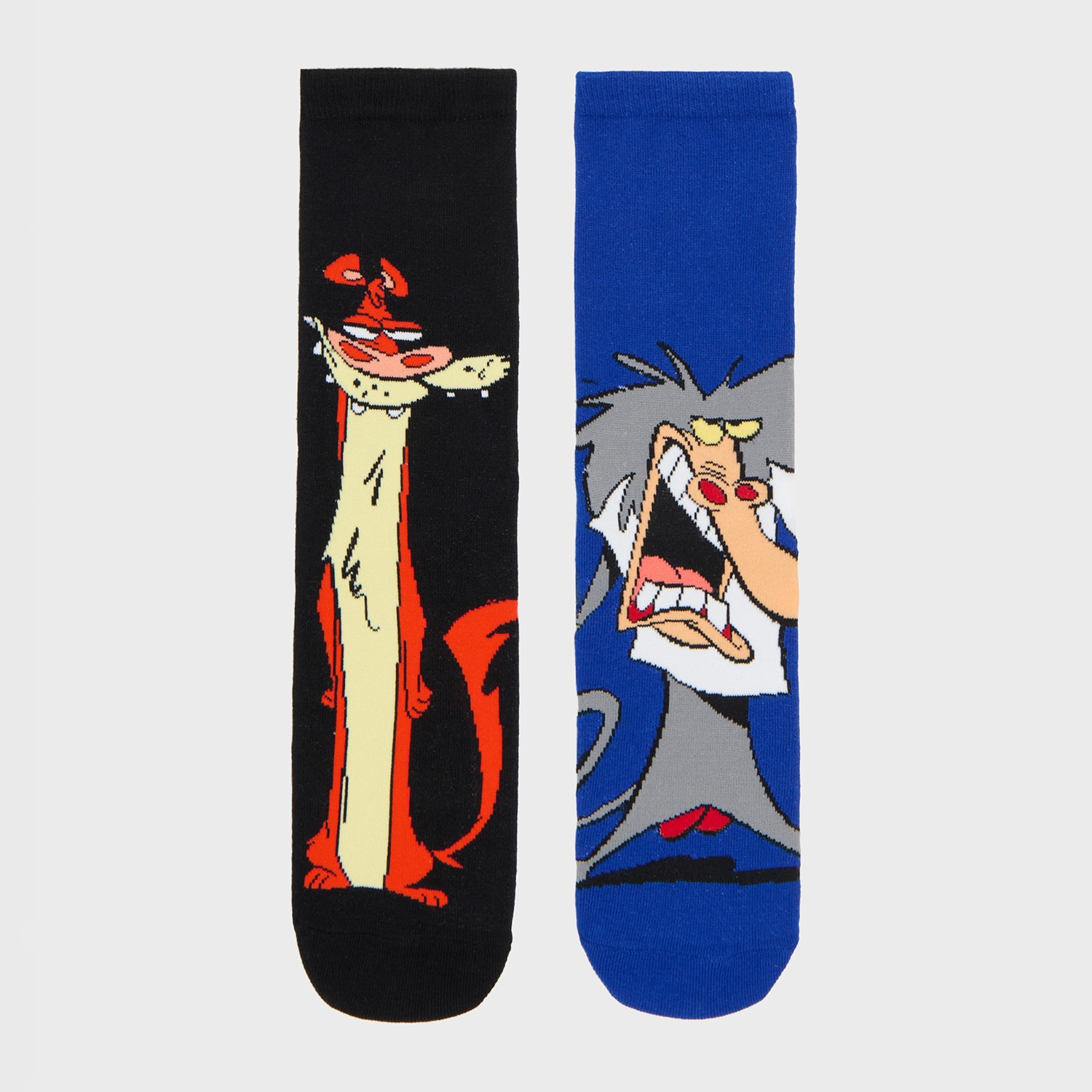 Cropp - 2 чифта чорапи с принт I Am Weasel - cин