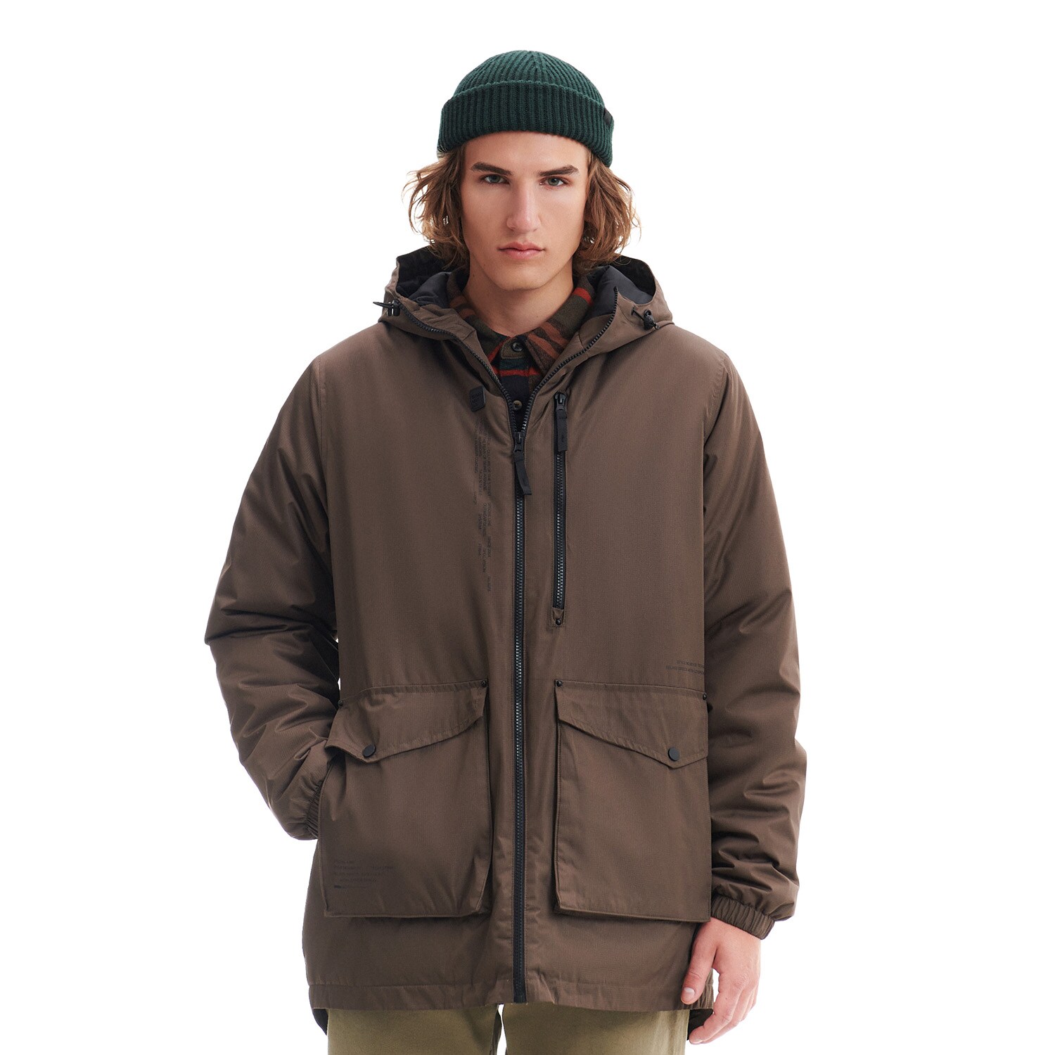 Cropp - Парка с качулка - кaфяв