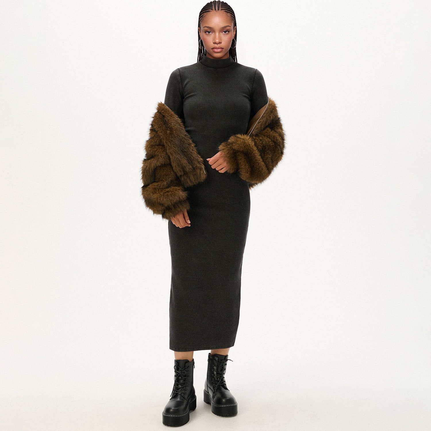 Cropp - LADIES` DRESS - черeн