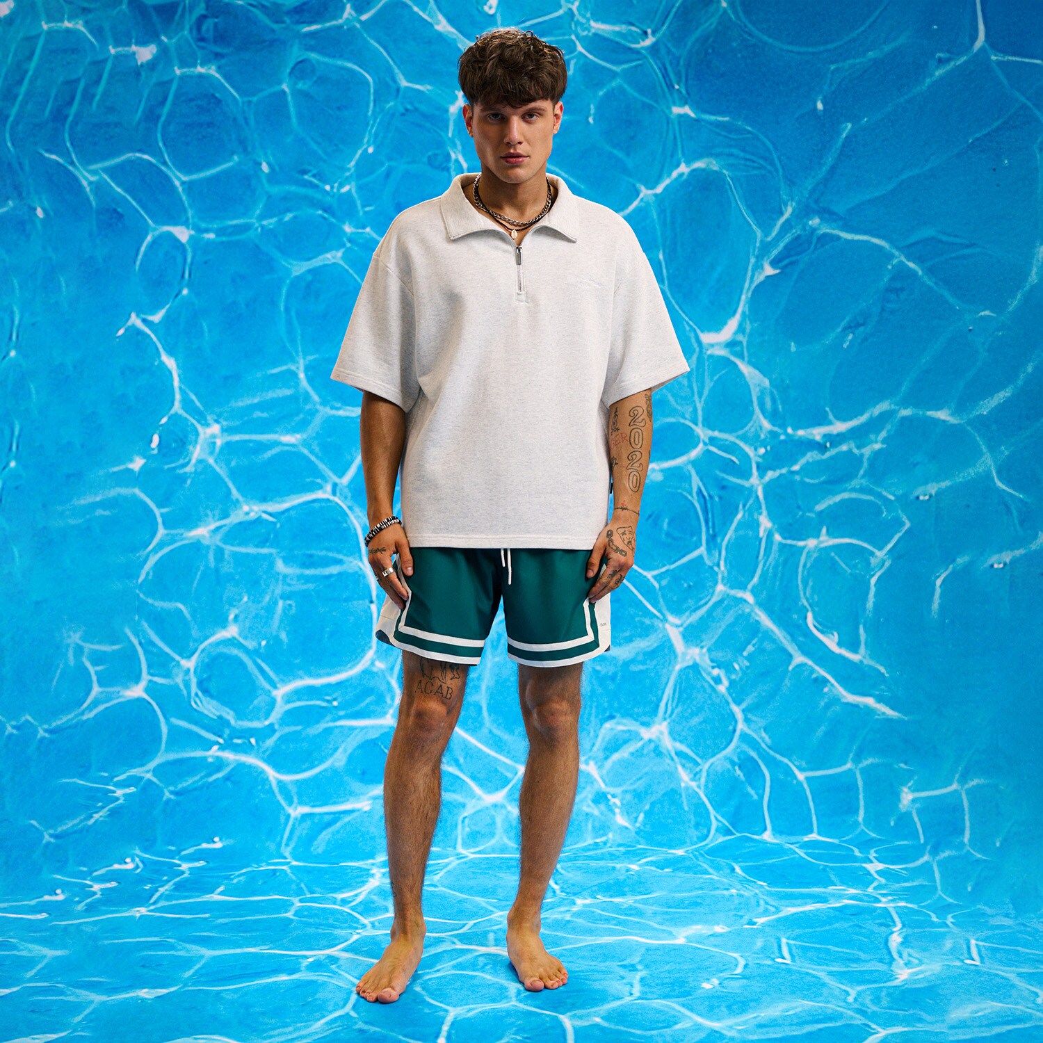 Cropp - Шорти за плуване - зeлeн