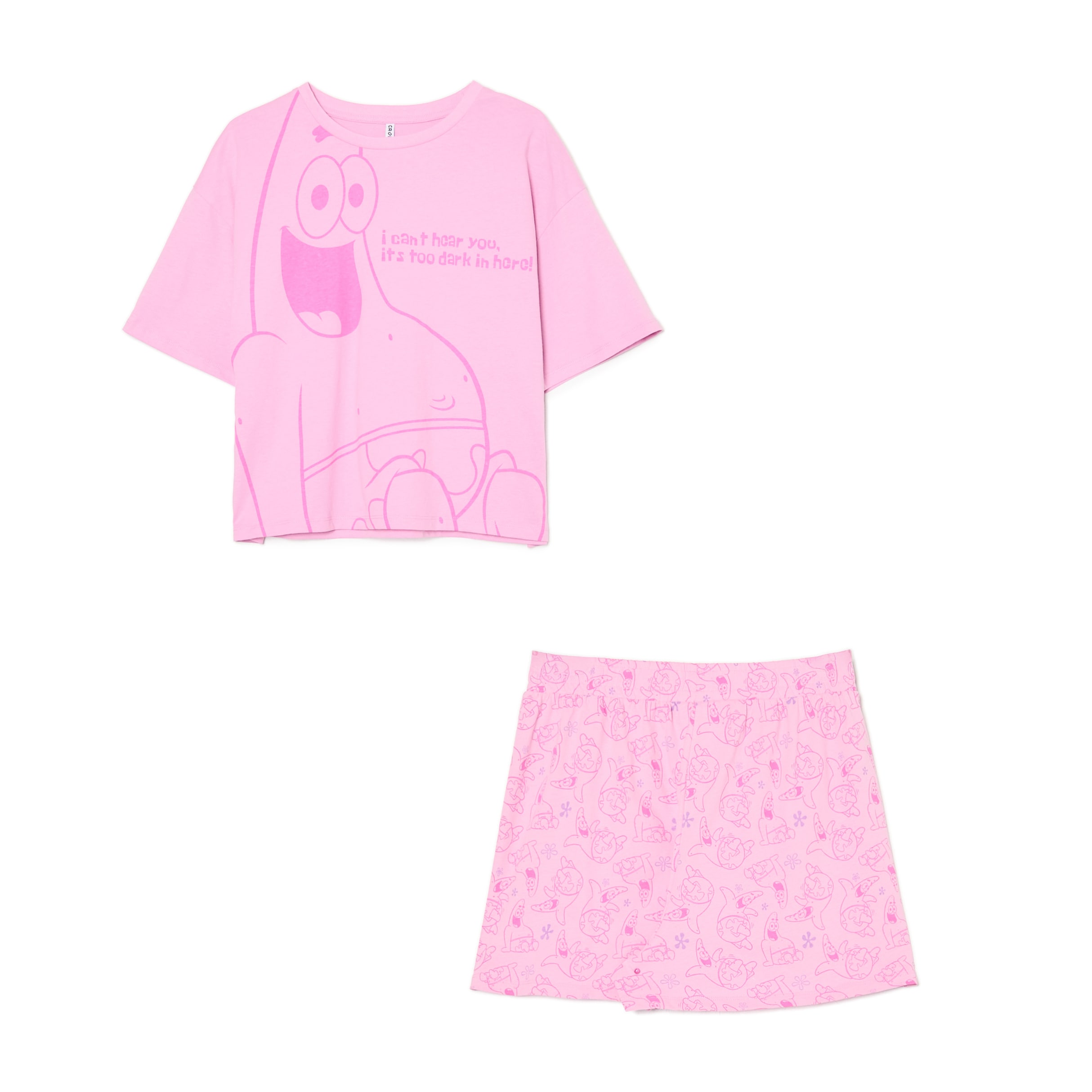 Cropp - Пижама от две части SpongeBob SquarePants - розов