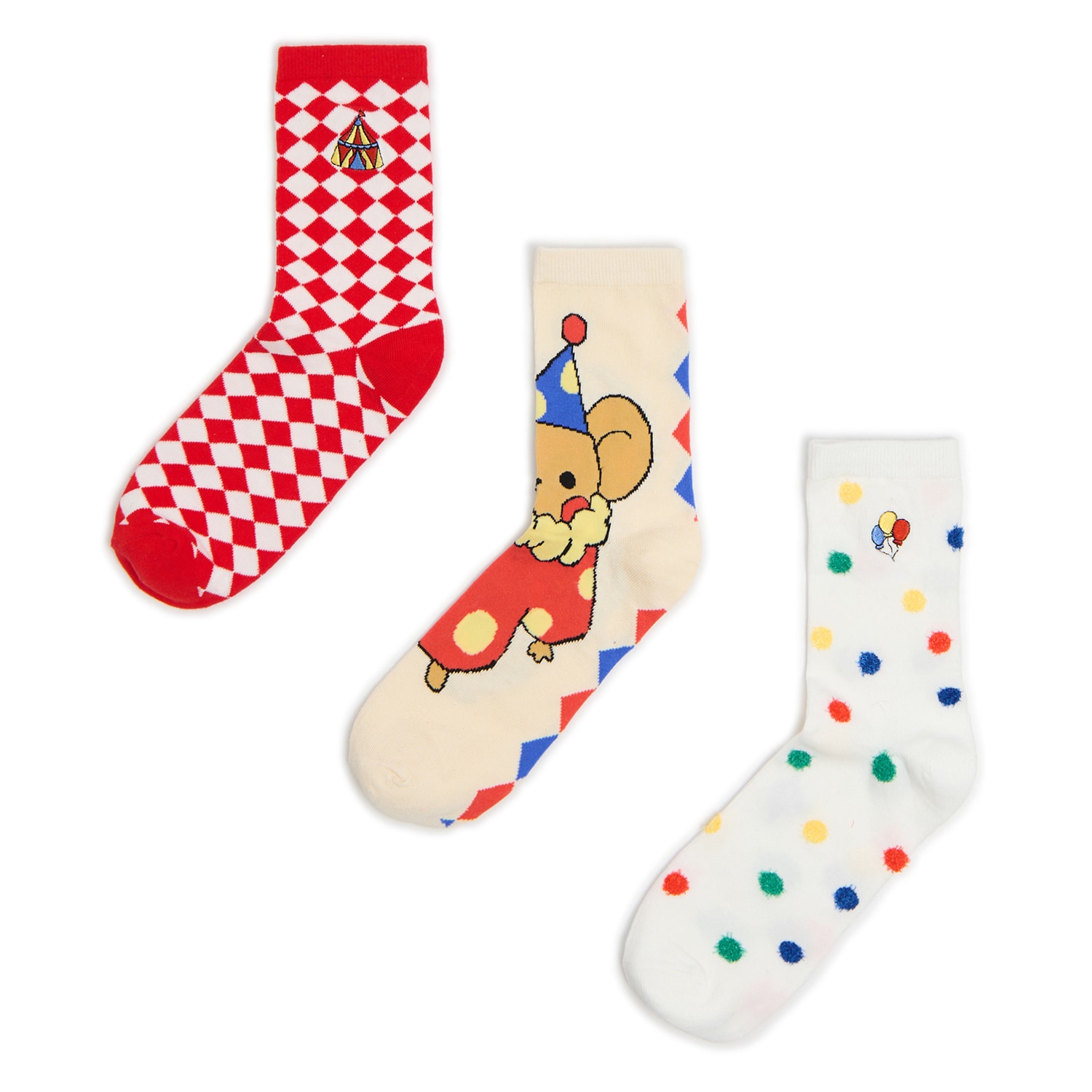 Cropp - Дълги чорапи 3 чифта - многоцветен