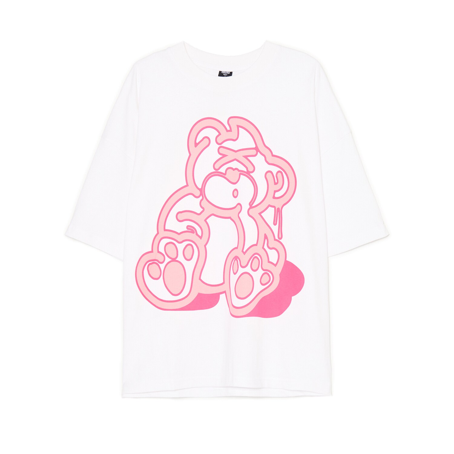 Cropp - Бяла тениска с принт - бял