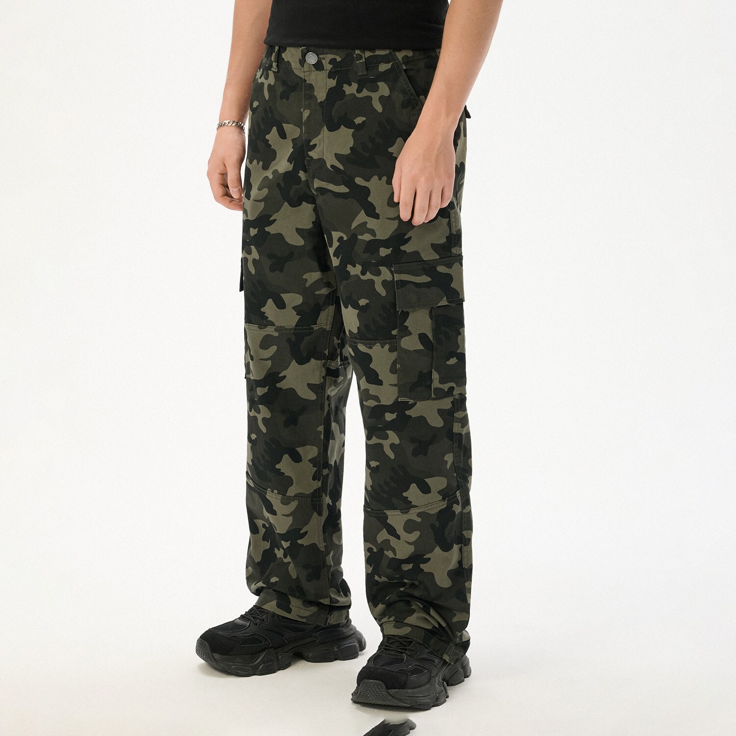 Cropp - Baggy панталони - зeлeн