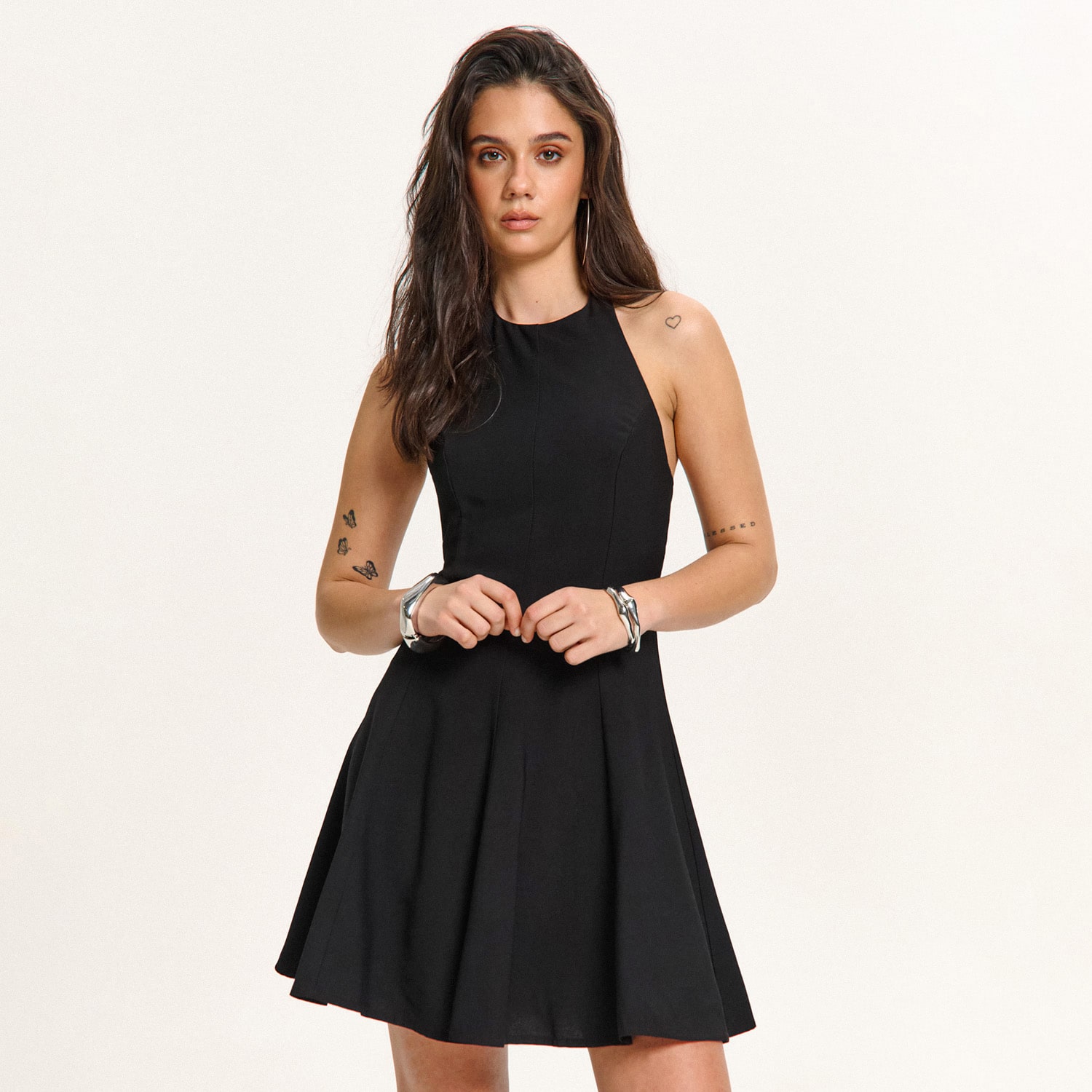 Cropp - Изчистена мини рокля - черeн
