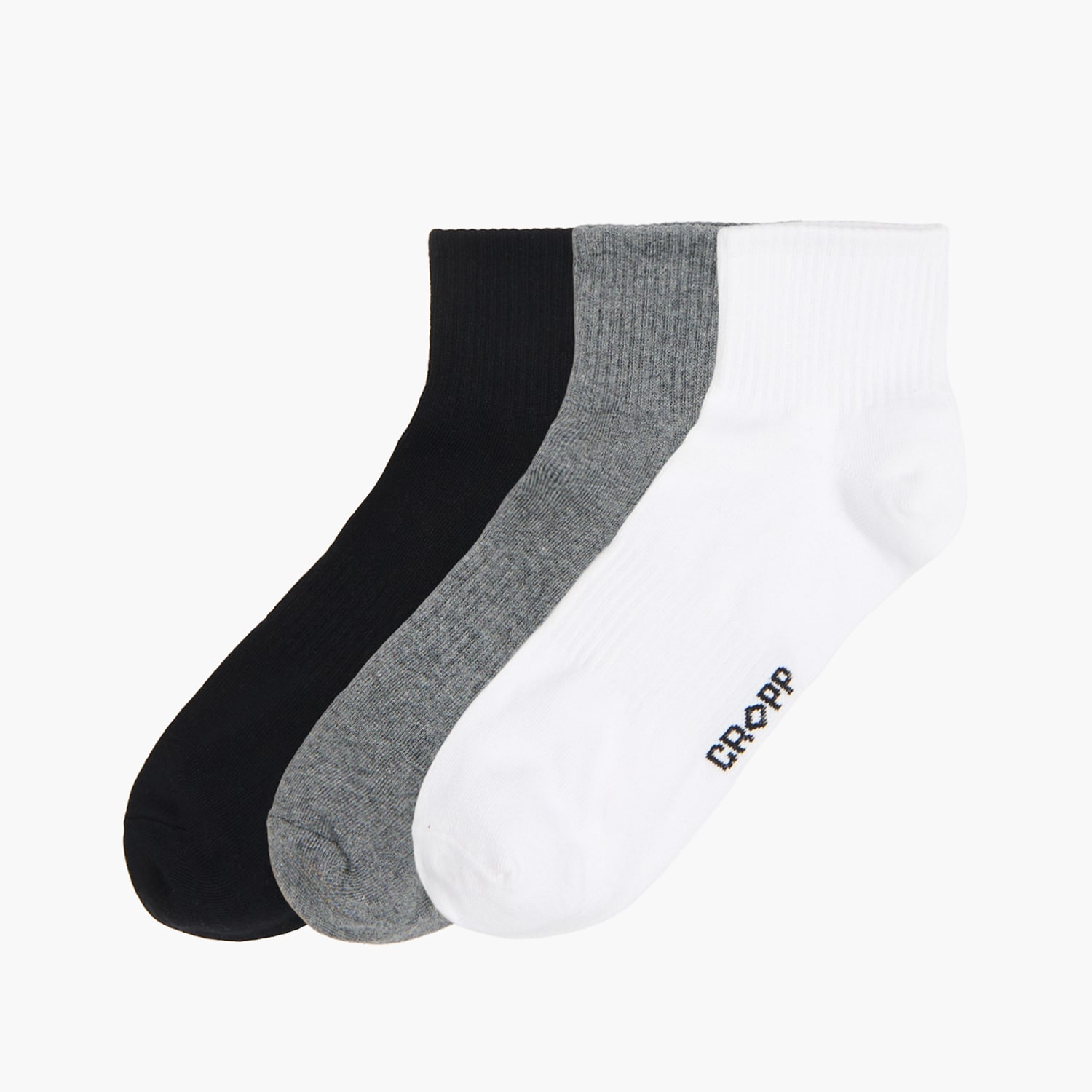 Cropp - 3 чифта чорапи basic - средно сиво