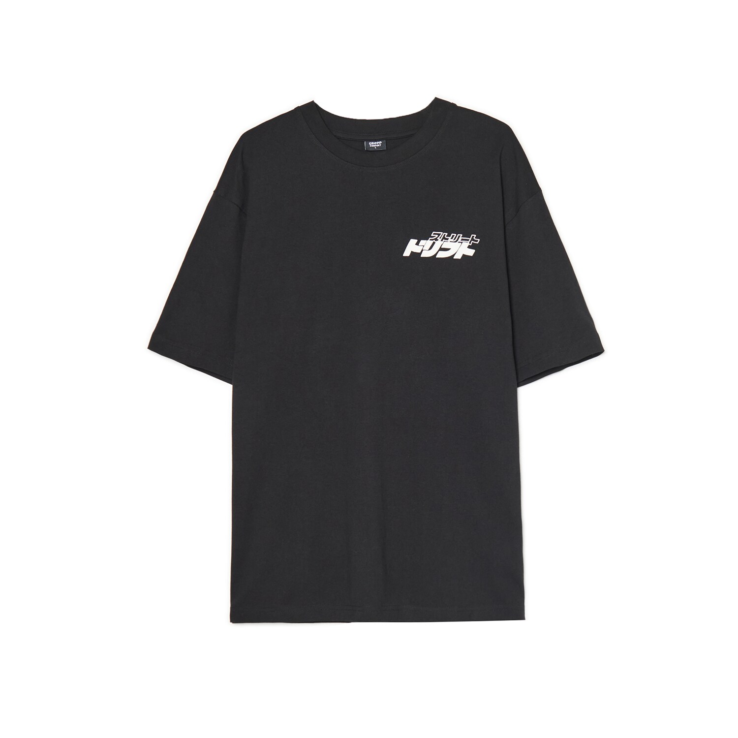 Cropp - Черна тениска с принт - черeн