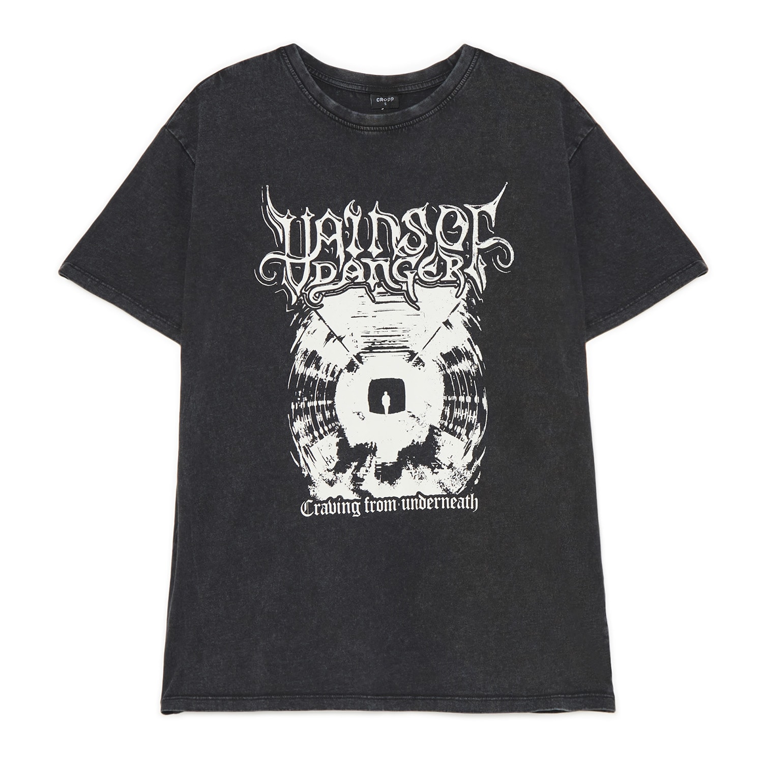 Cropp - Черна тениска с принт - черeн