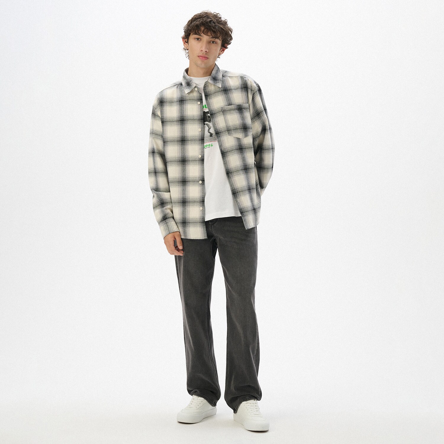 Cropp - Дънки regular fit - сив