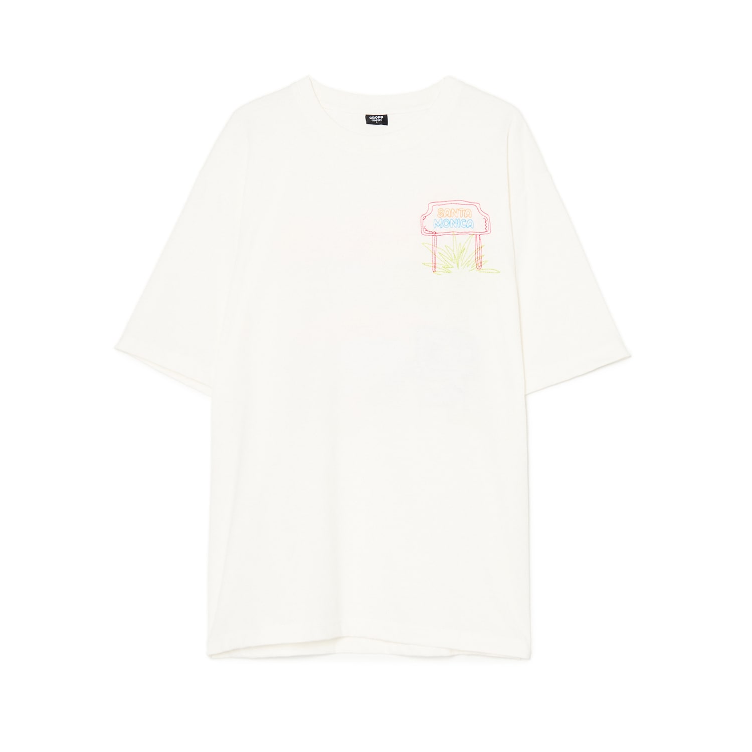 Cropp - Тениска с бродерия - бял