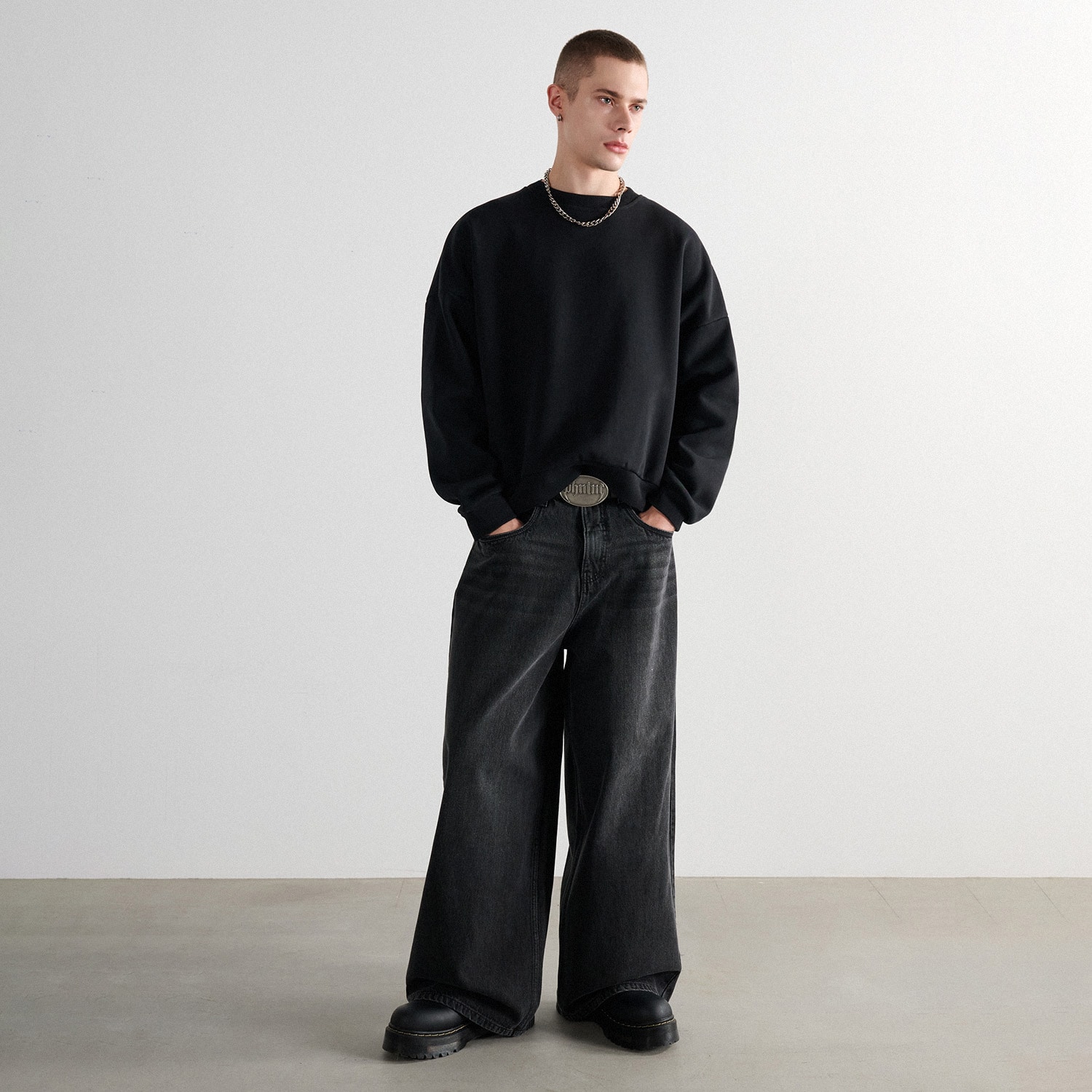 Cropp - Super baggy дънки - сив