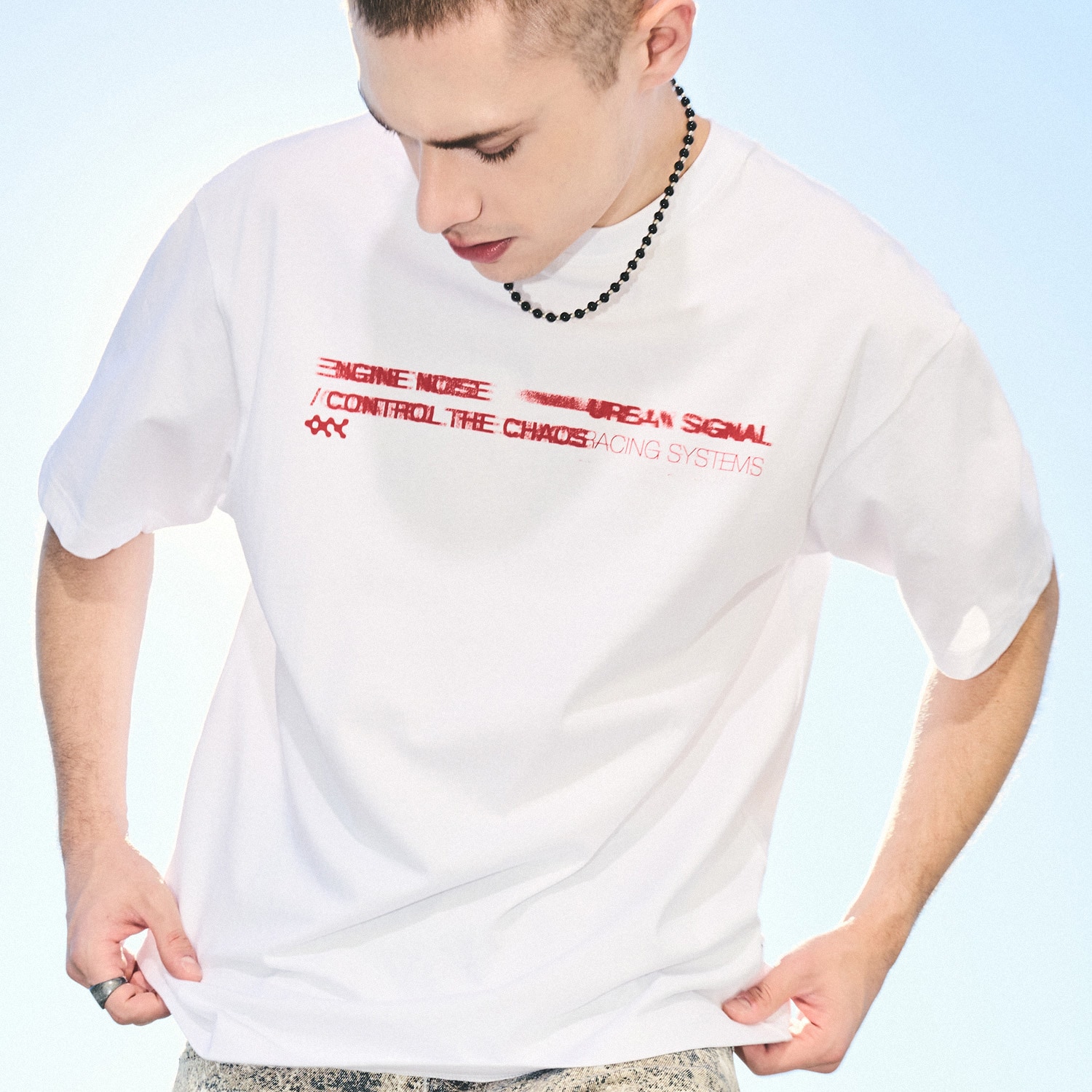Cropp - Бяла тениска с принт - бял