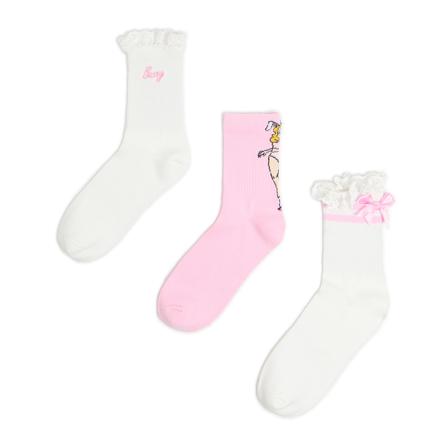 Cropp - 3 чифта чорапи - розов