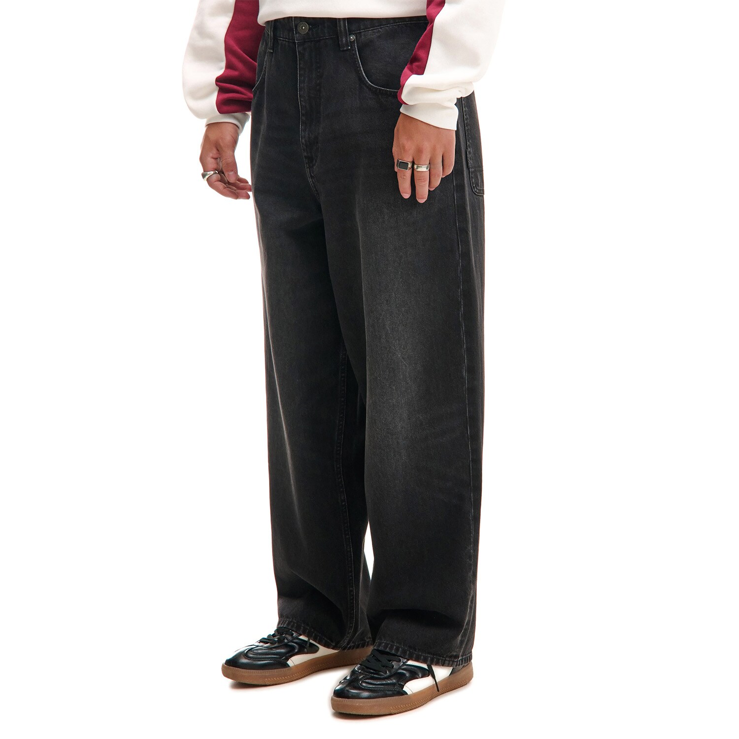 Cropp - Дънки super baggy - черeн