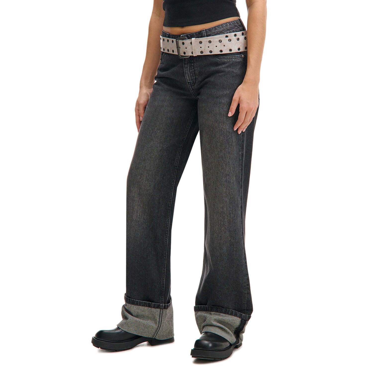 Cropp - Дънки boyfriend - черeн