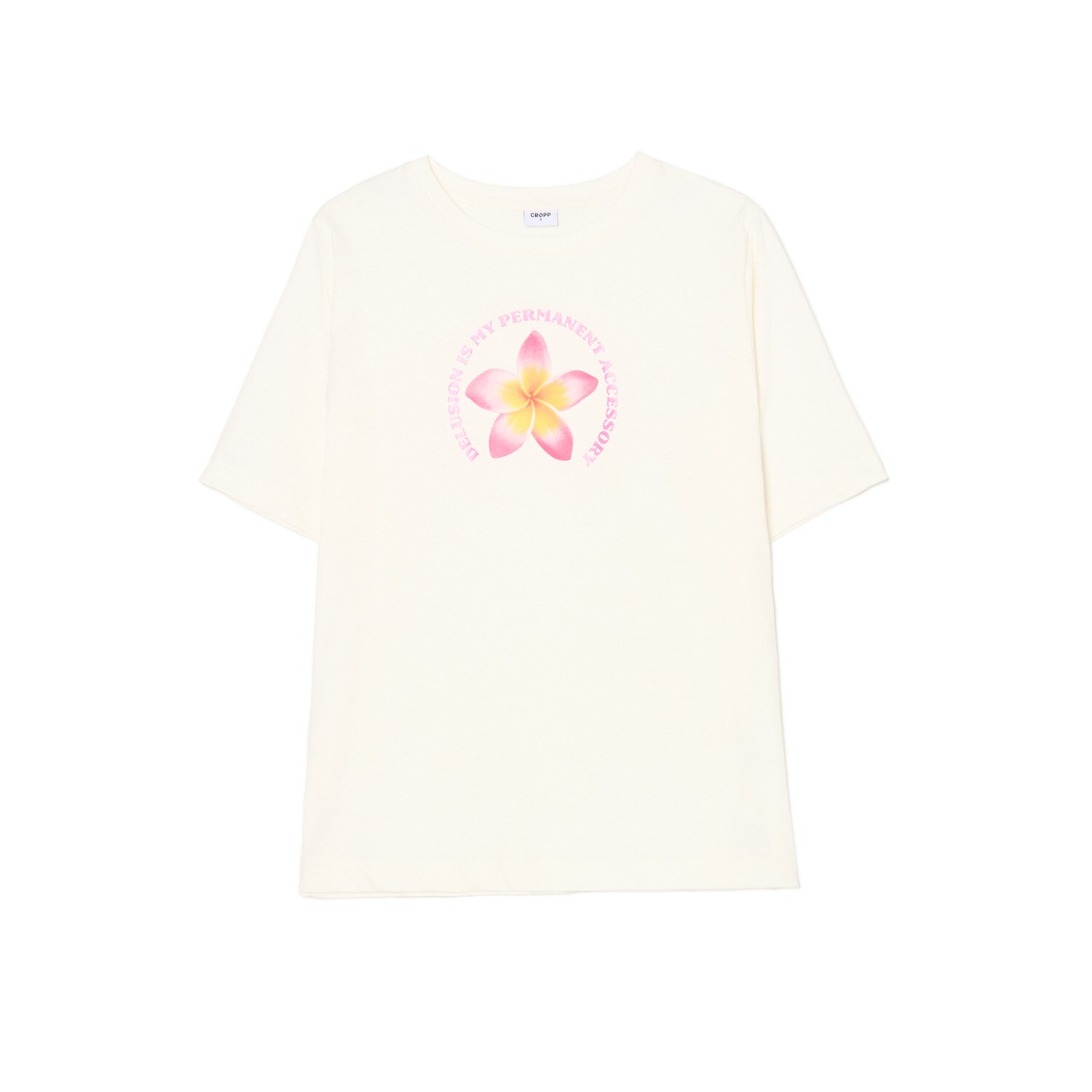 Cropp - Тениска с принт - бял