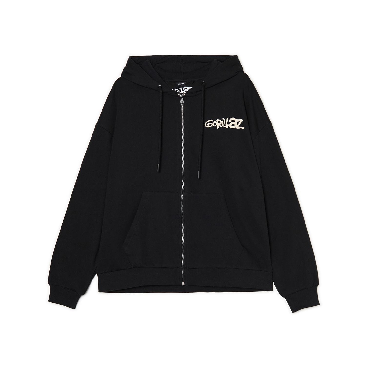 Cropp - Суитшър с цип с качулка Gorillaz - черeн