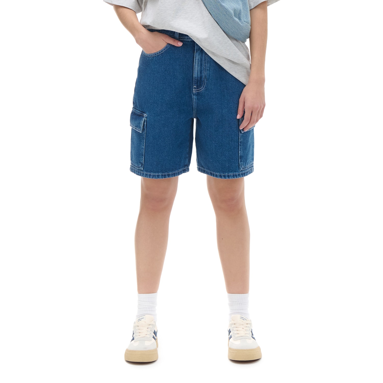 Cropp - Дънкови къси панталони - сини дънки