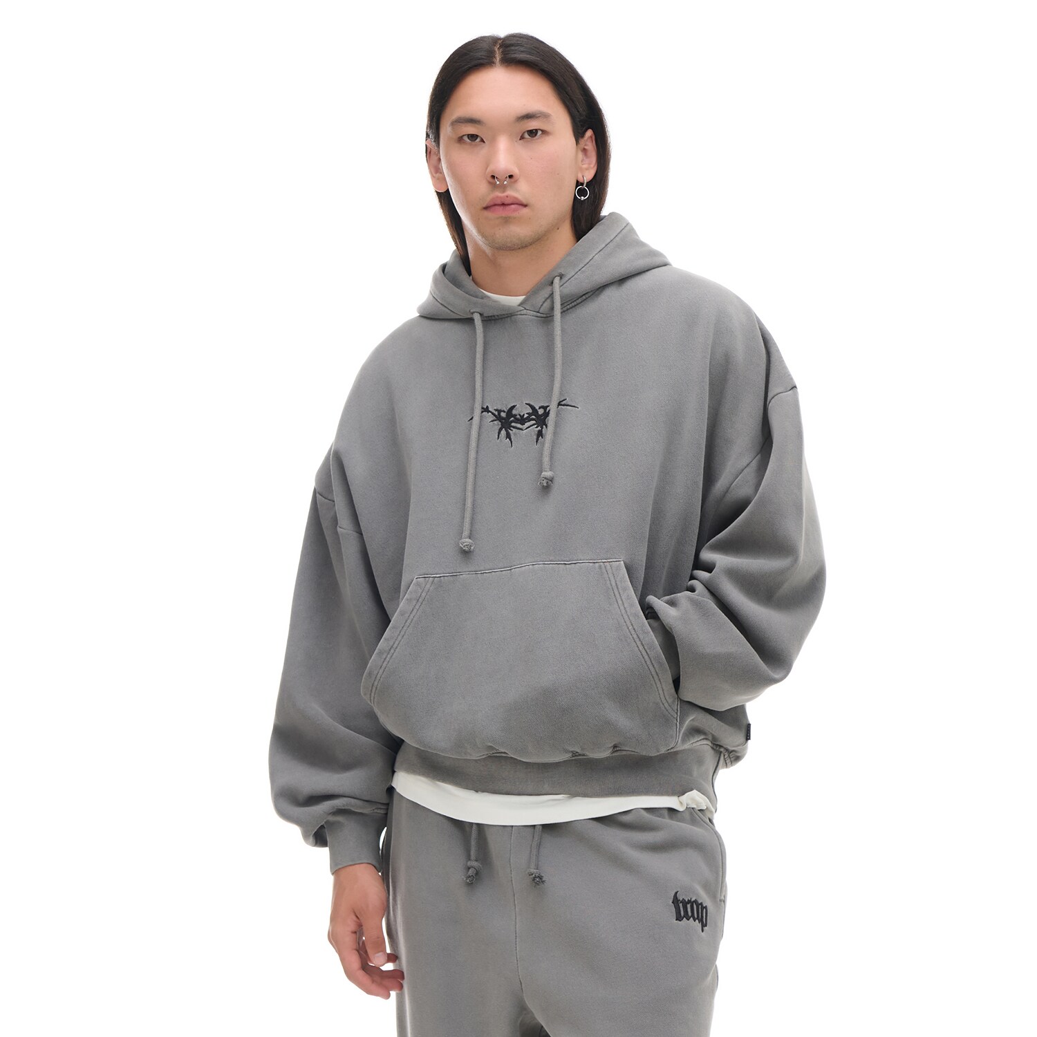 Cropp - Суитшър с качулка - черeн